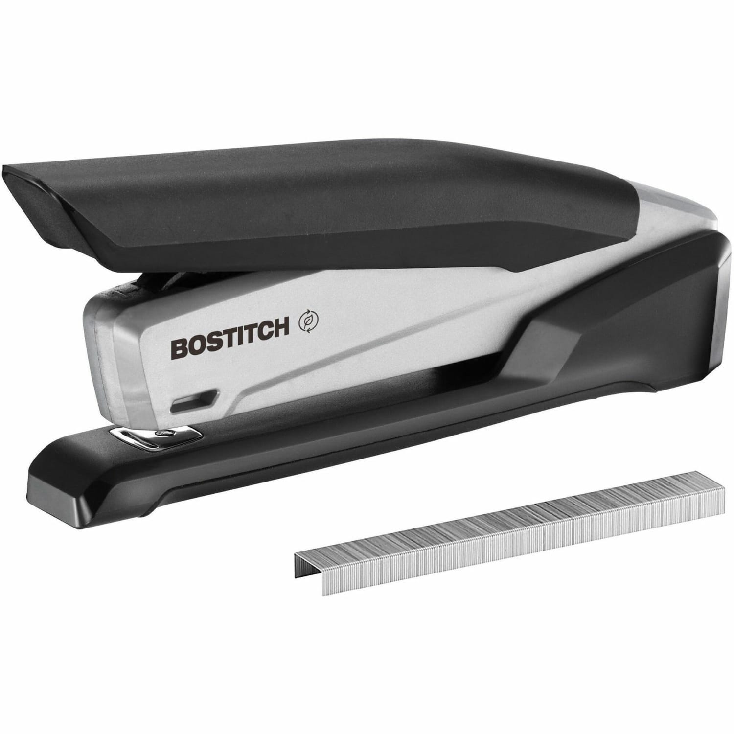 Bostitch InPower Spring-Powered Desktop Stapler, 20-Sheet Capacity, Black/Gray - Image 6