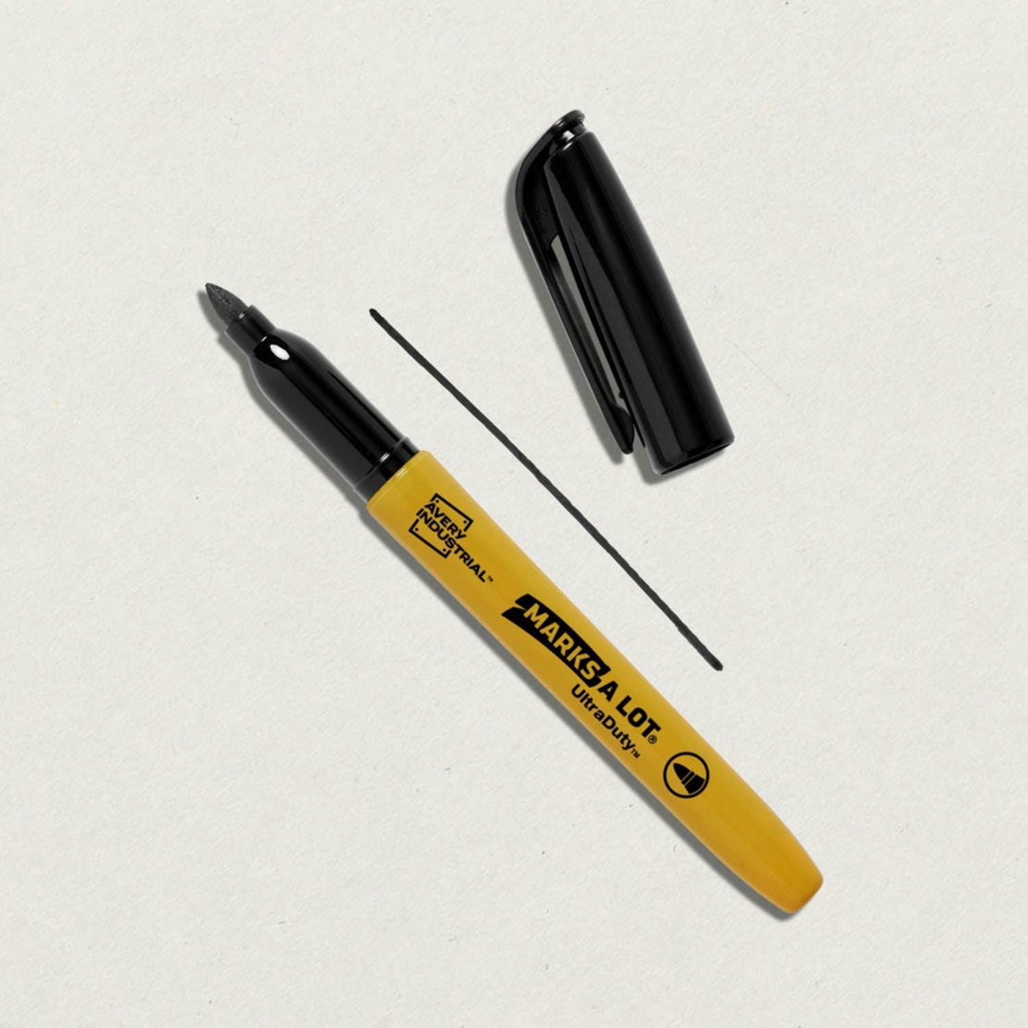 Avery Ultra Duty Marks-A-Lot Permanent Markers - 1 mm Marker Point Size - Bullet Marker Point Style - Black - 12 / Pack - Image 6
