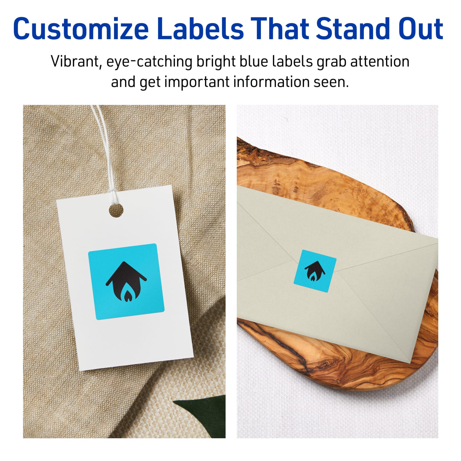 Avery Print-To-The-Edge Labels With Sure Feed Technology And Easy Peel, 94106-BBP10, Square, 1-1/2in x 1-1/2in, Matte Bright Blue, Pack of 200 - Image 4