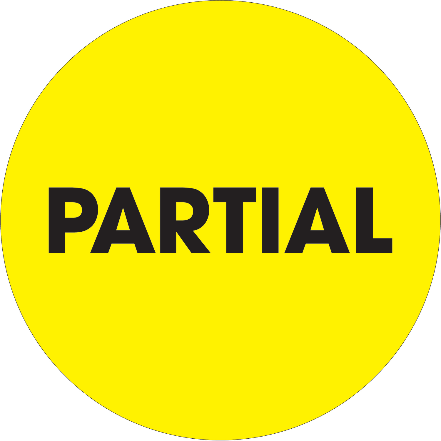 Tape Logic Preprinted Special Handling Labels, DL1277, Partial, Round, 2in, Fluorescent Yellow, Roll Of 500