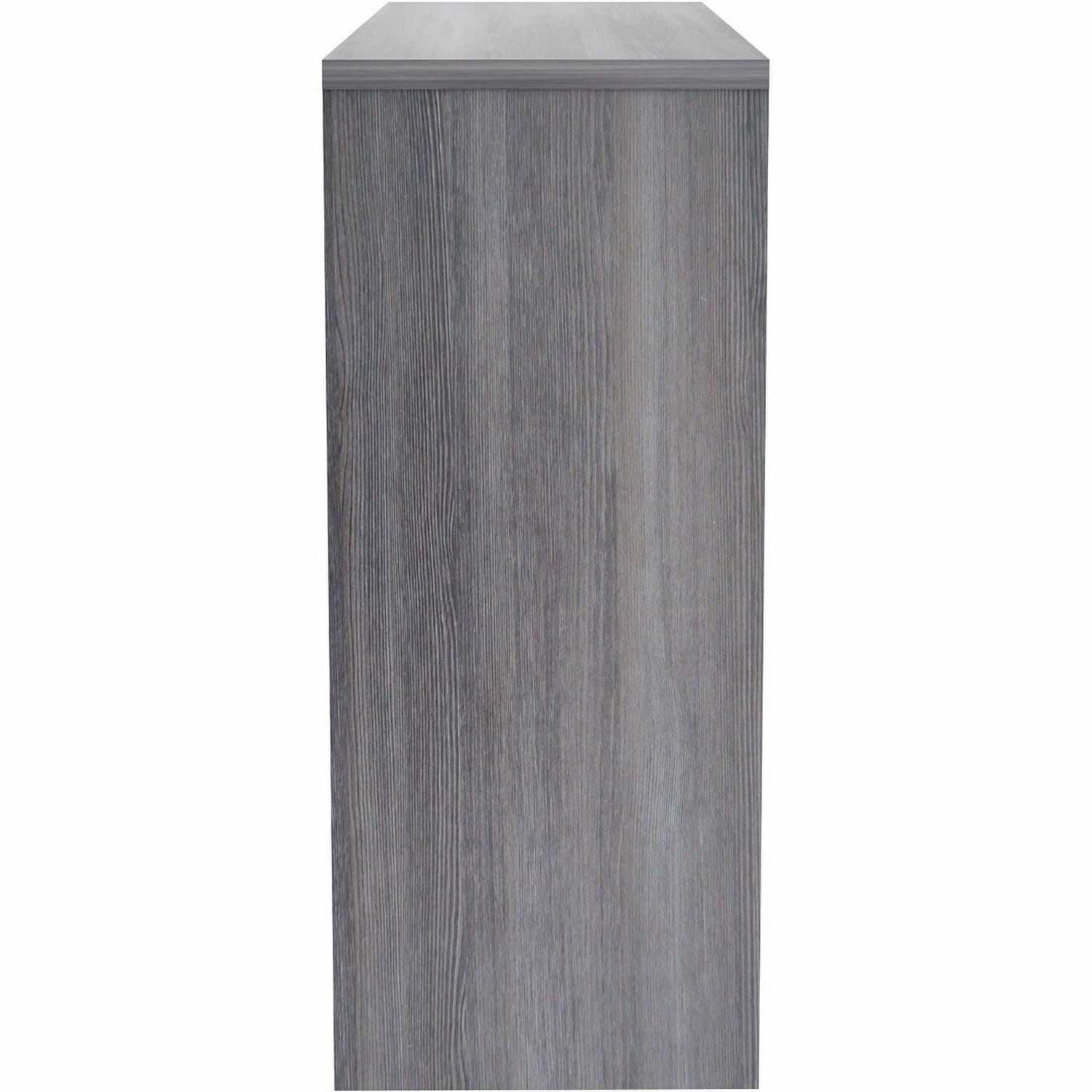 Lorell Essentials 2-shelf Stack-on Bookcase - 36in x 15in x 36in - 2 Shelve(s) - Material: Laminate, Metal - Finish: Weathered Charcoal - Stackable, Cam Lock - For Book, Binder, Display - Image 4