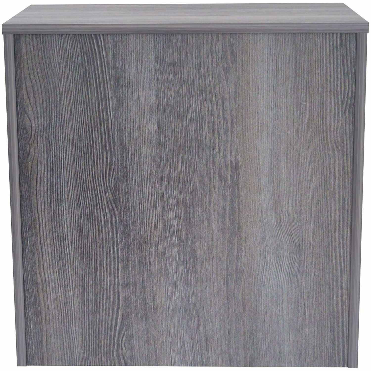 Lorell Essentials 2-shelf Stack-on Bookcase - 36in x 15in x 36in - 2 Shelve(s) - Material: Laminate, Metal - Finish: Weathered Charcoal - Stackable, Cam Lock - For Book, Binder, Display - Image 6