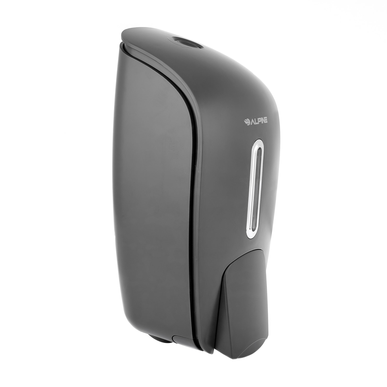 Alpine Wall-Mounted Hand Soap Dispensers, 9-5/8inH x 4-5/8inW x 4-1/8inD, Gray, Pack Of 2 Dispensers - Image 4