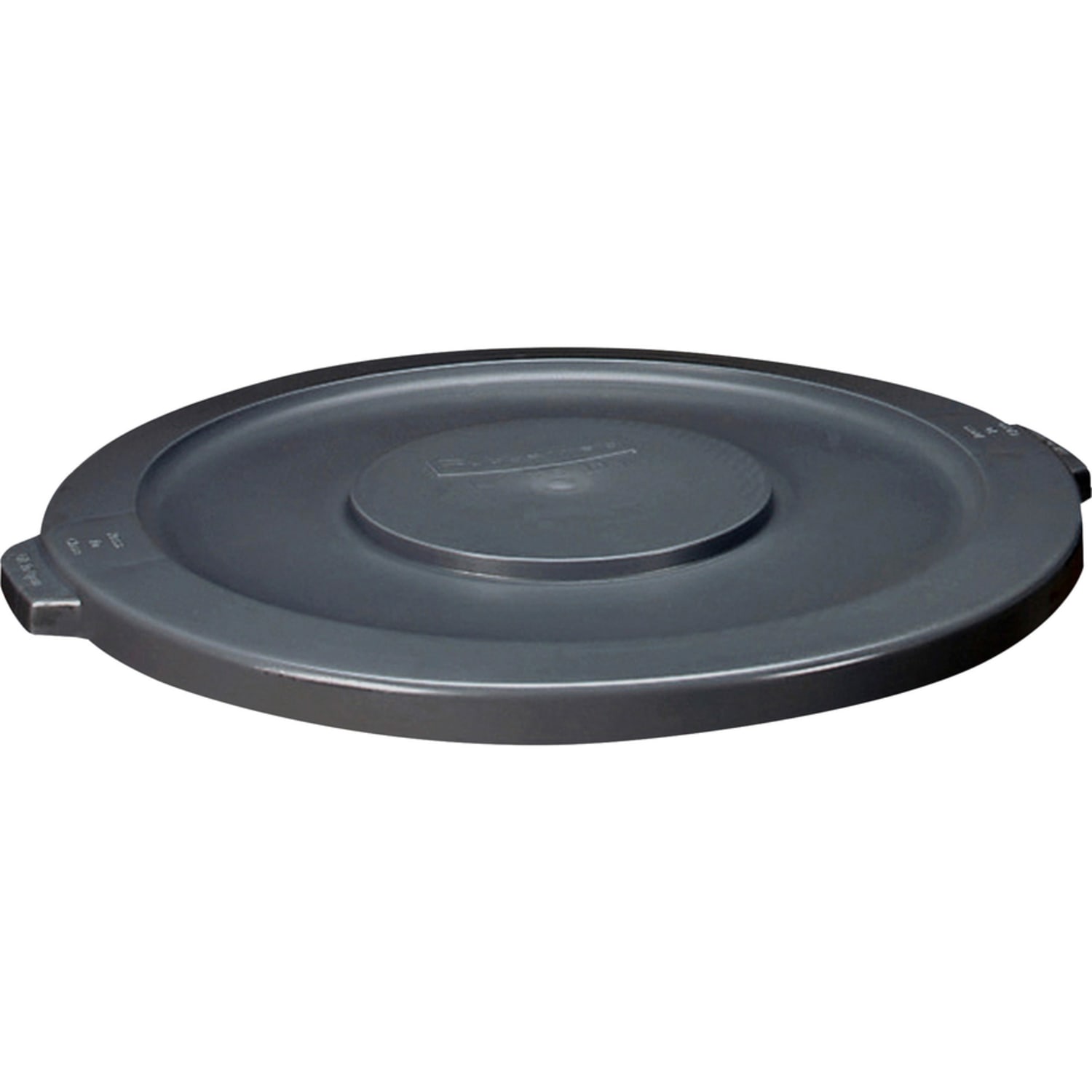 Rubbermaid Commercial Brute 32-Gallon Container Flat Lids - Round - Plastic - Gray - 6 / Carton - Image 4
