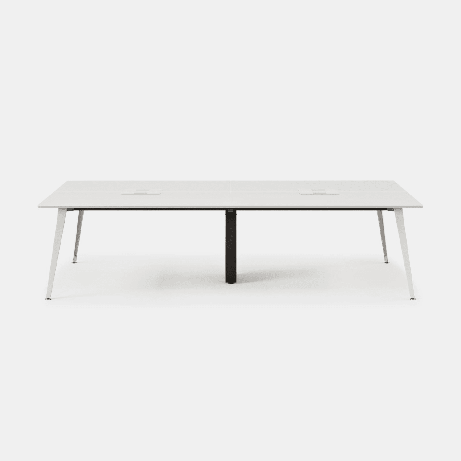 Branch Furniture Quad Computer Desk, White/White - Image 4