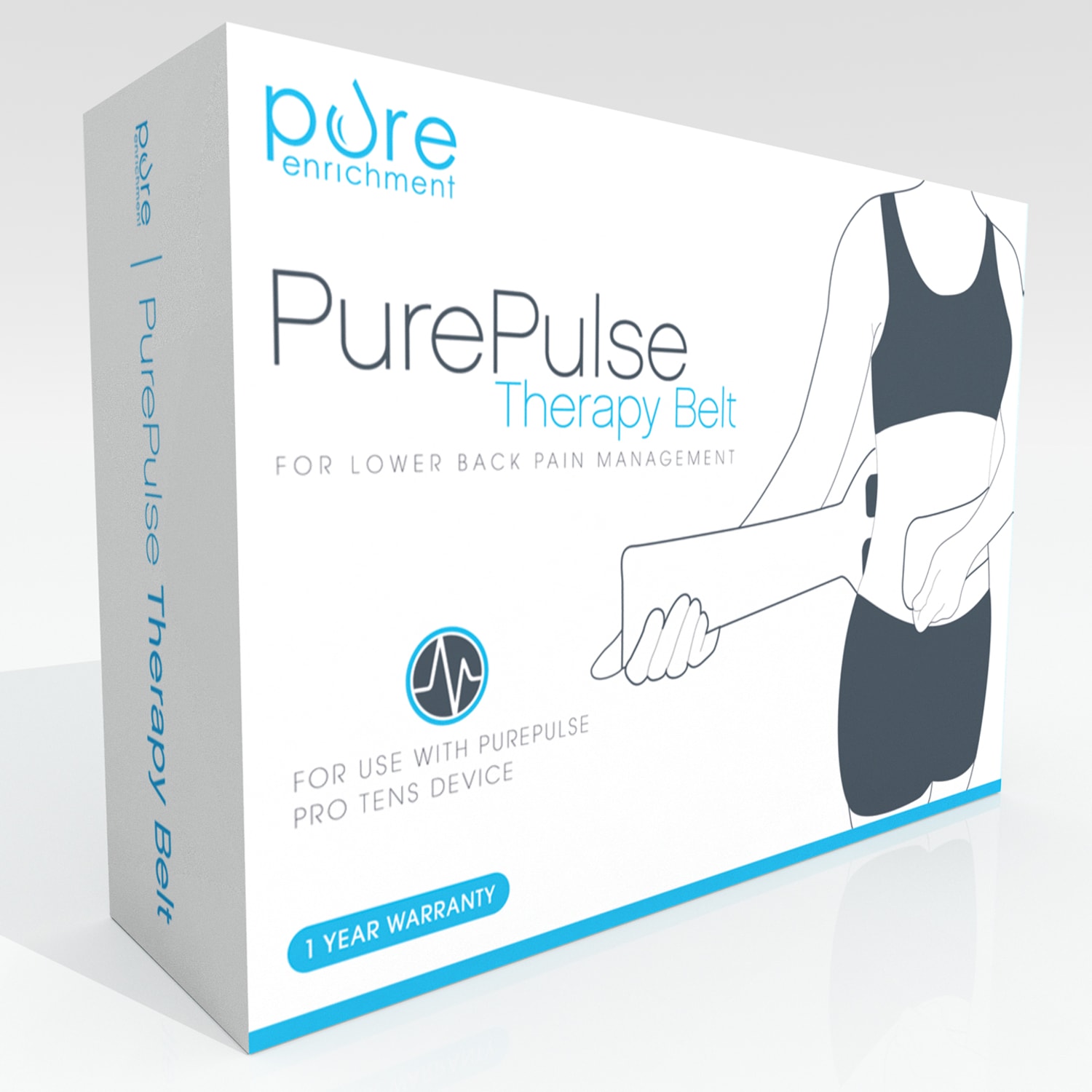 Pure Enrichment PurePulse Pro Therapy Belt, Charcoal Gray - Image 4