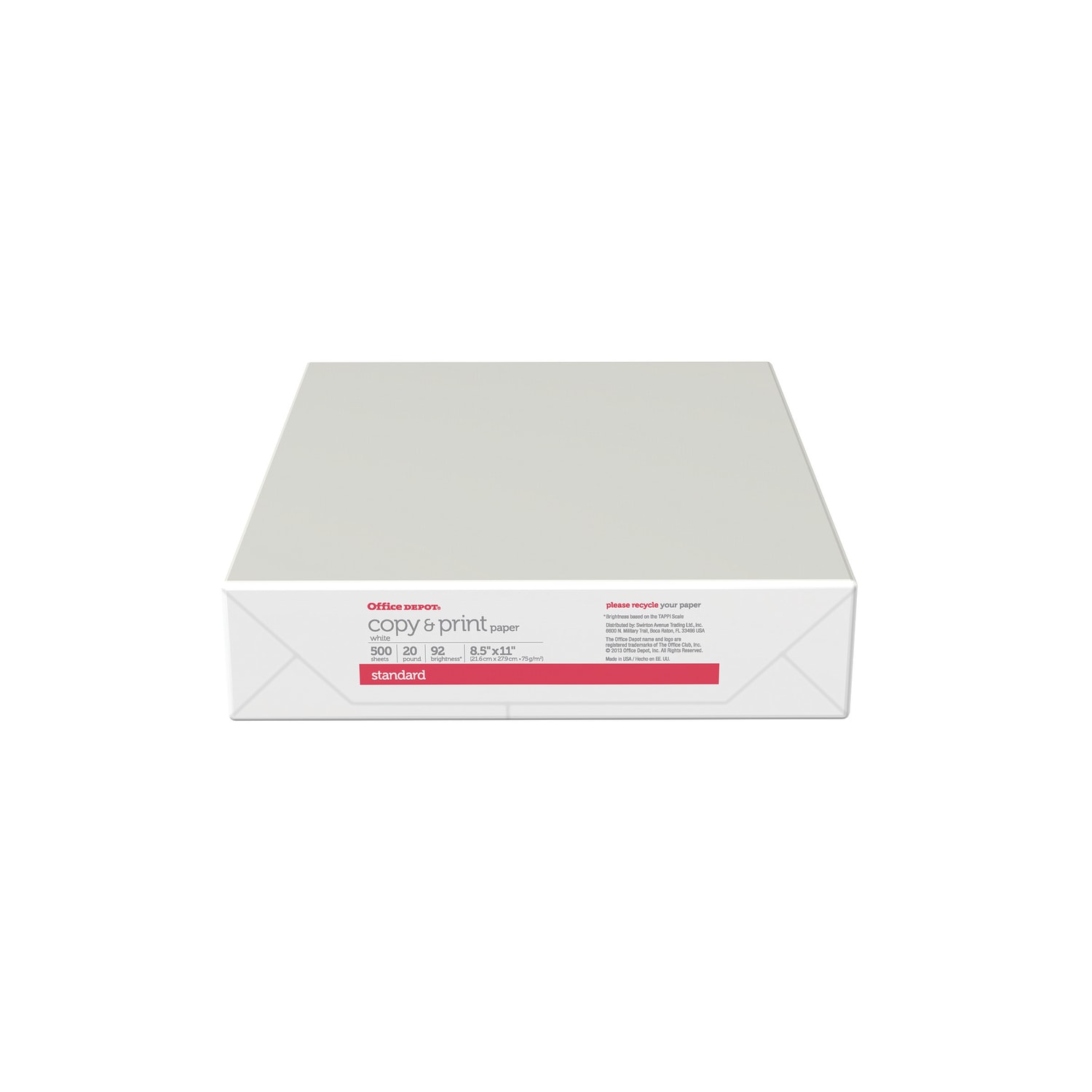Office Depot Multi-Use Printer & Copy Paper, 1 Ream, White, Letter (8.5in x 11in), 500 Sheets Per Ream, 20 Lb, 92 Brightness, OD8411RM - Image 3
