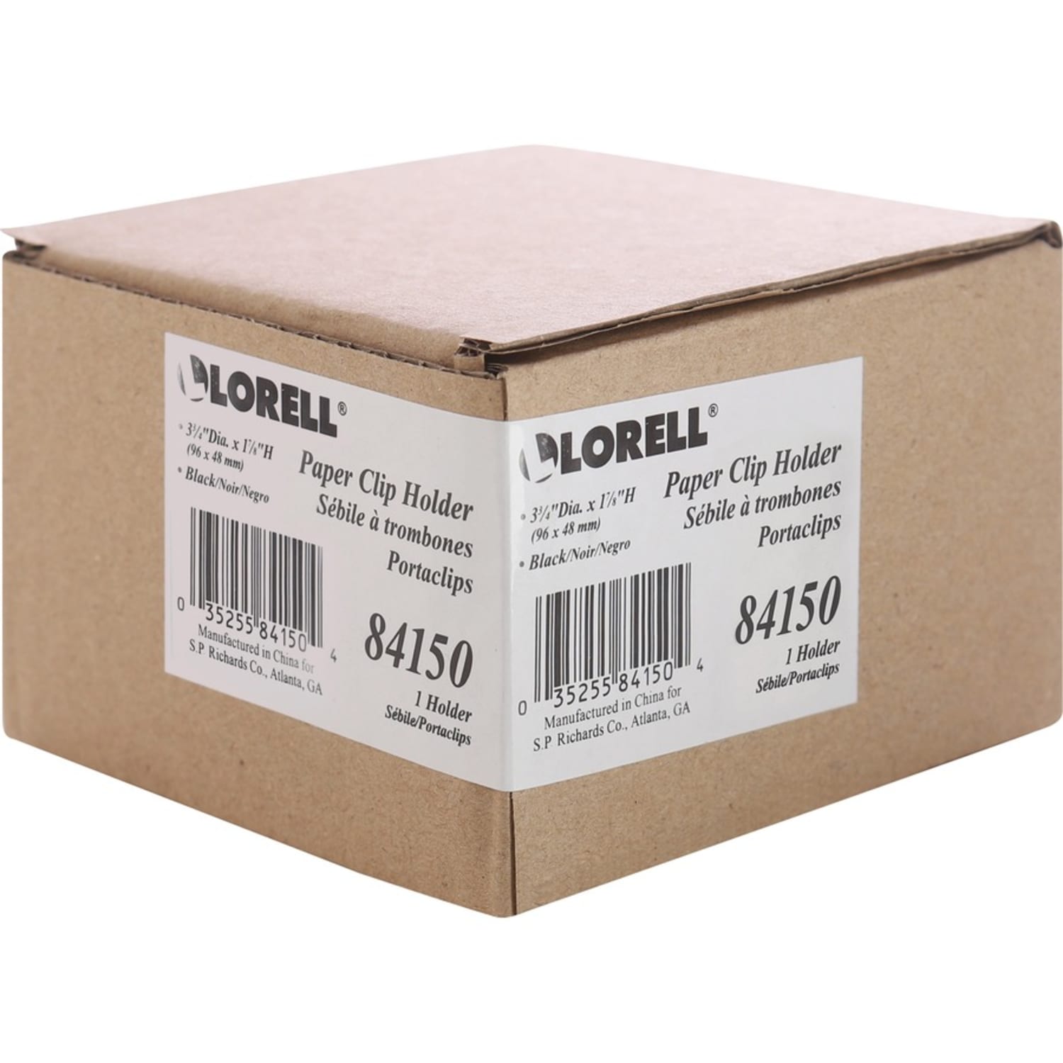 Lorell Mesh Round Paper Clip Holder, Black - Image 6