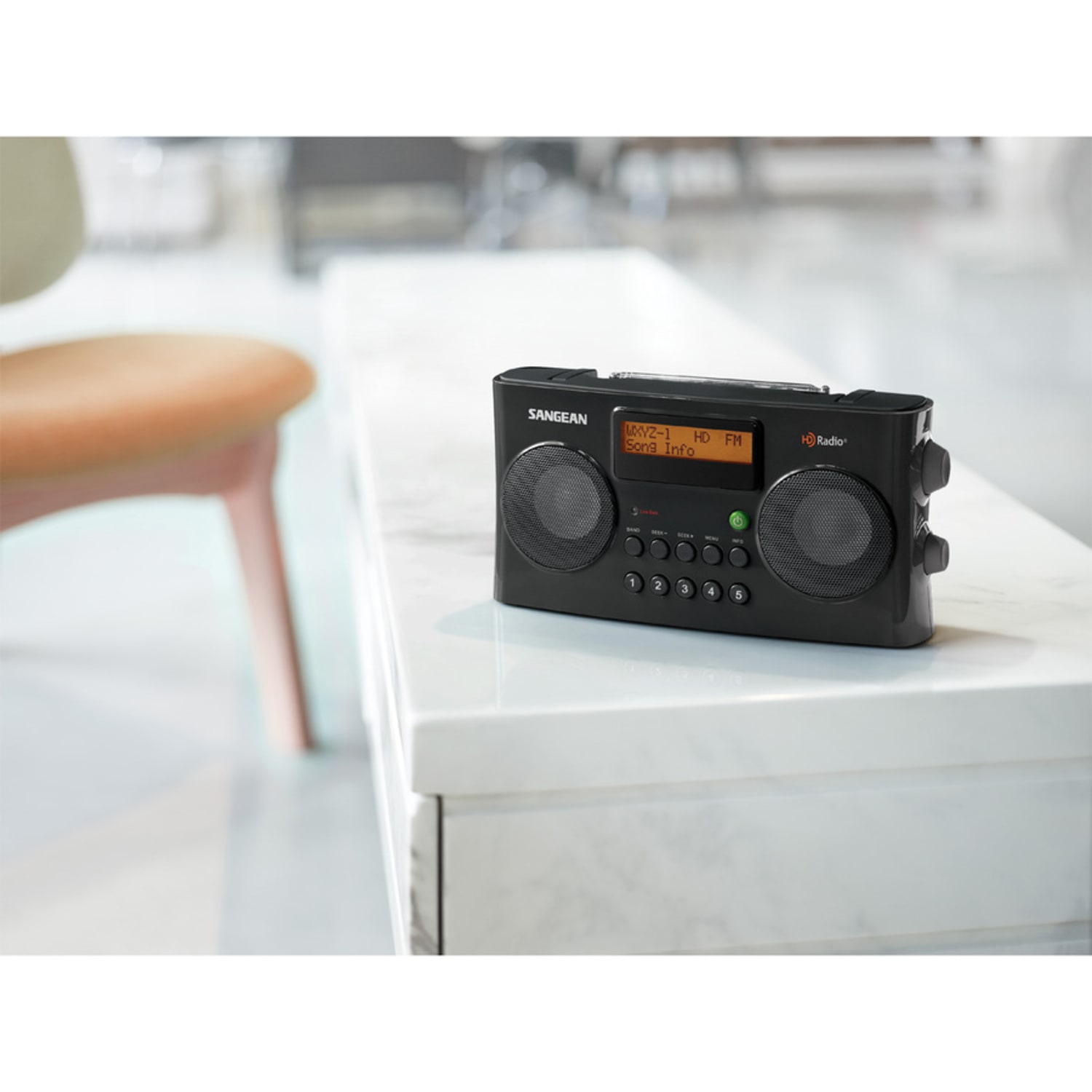 Sangean HDR-16 Radio Tuner - 5 x AM, 5 x FM - LCD Display - Portable - Image 3