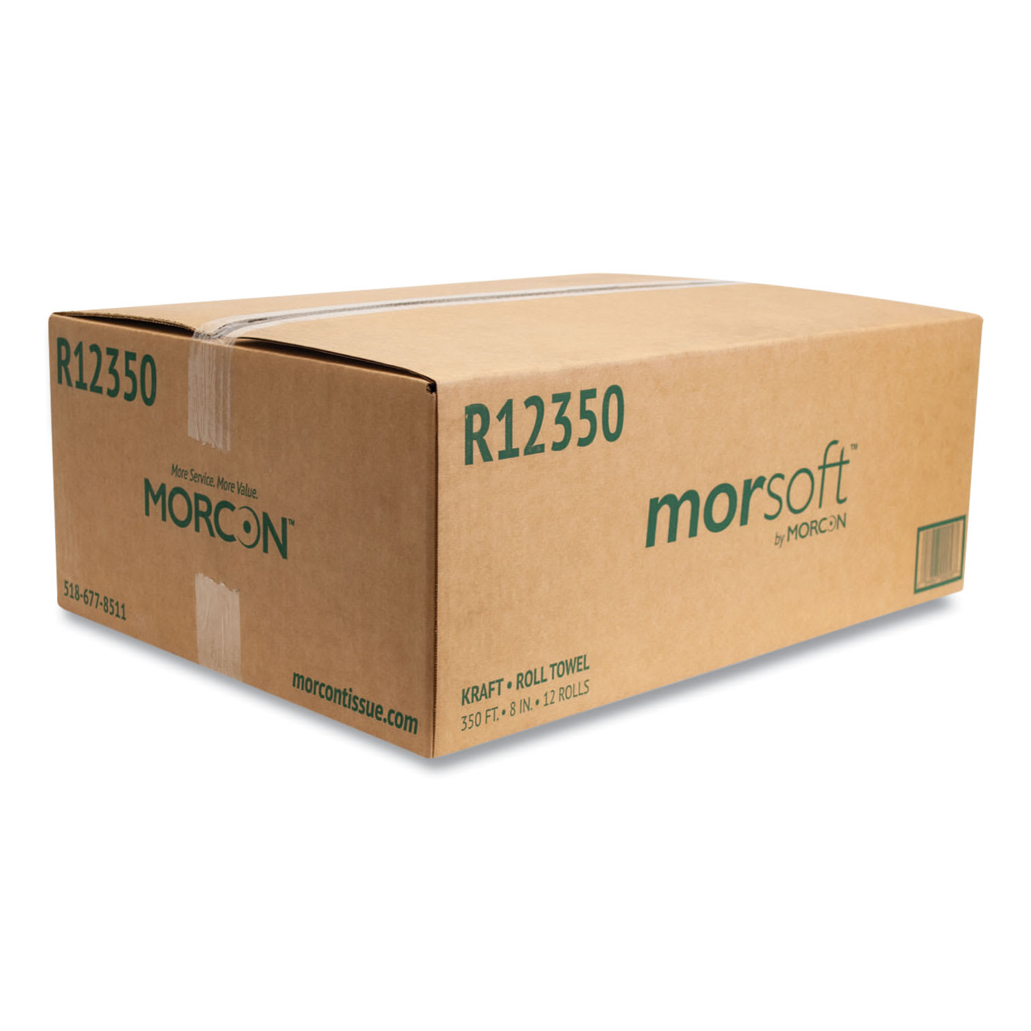 Morcon Tissue Morsoft Universal Roll Towels, 1-Ply, 8in x 350 ft, Brown, 12 Rolls/Carton - Image 3