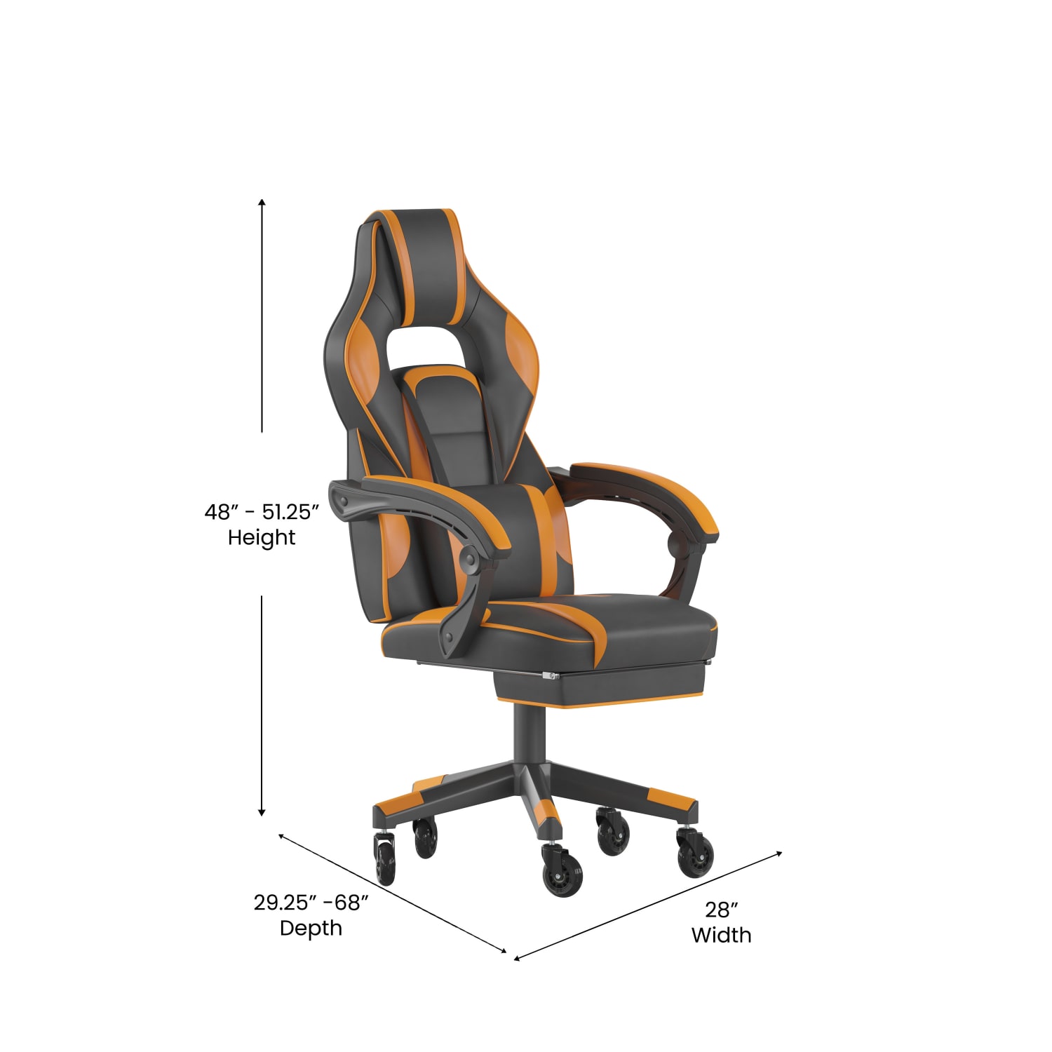Flash Furniture X40 Ergonomic Faux Leather Racing Computer Gaming Chair BlackOrange PopularChairscom Flash Furniture X40 Ergonomic Faux Leather Racing Computer Gaming Chair BlackOrange PopularChairscom