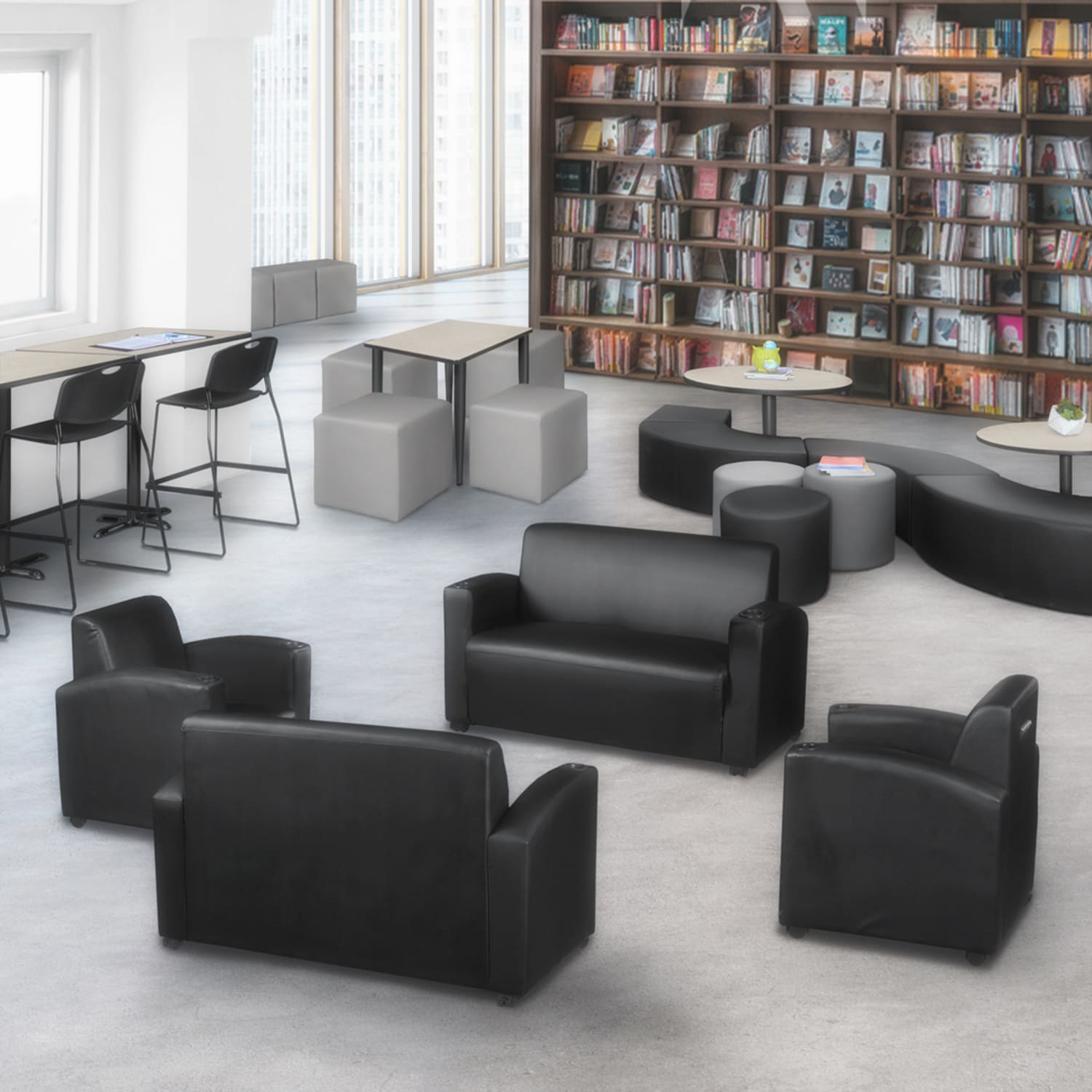 Regency Supernova Loveseat 33inH x 56inW x 29inD Black 7702BK PopularChairscom Regency Supernova Loveseat 33inH x 56inW x 29inD Black 7702BK PopularChairscom