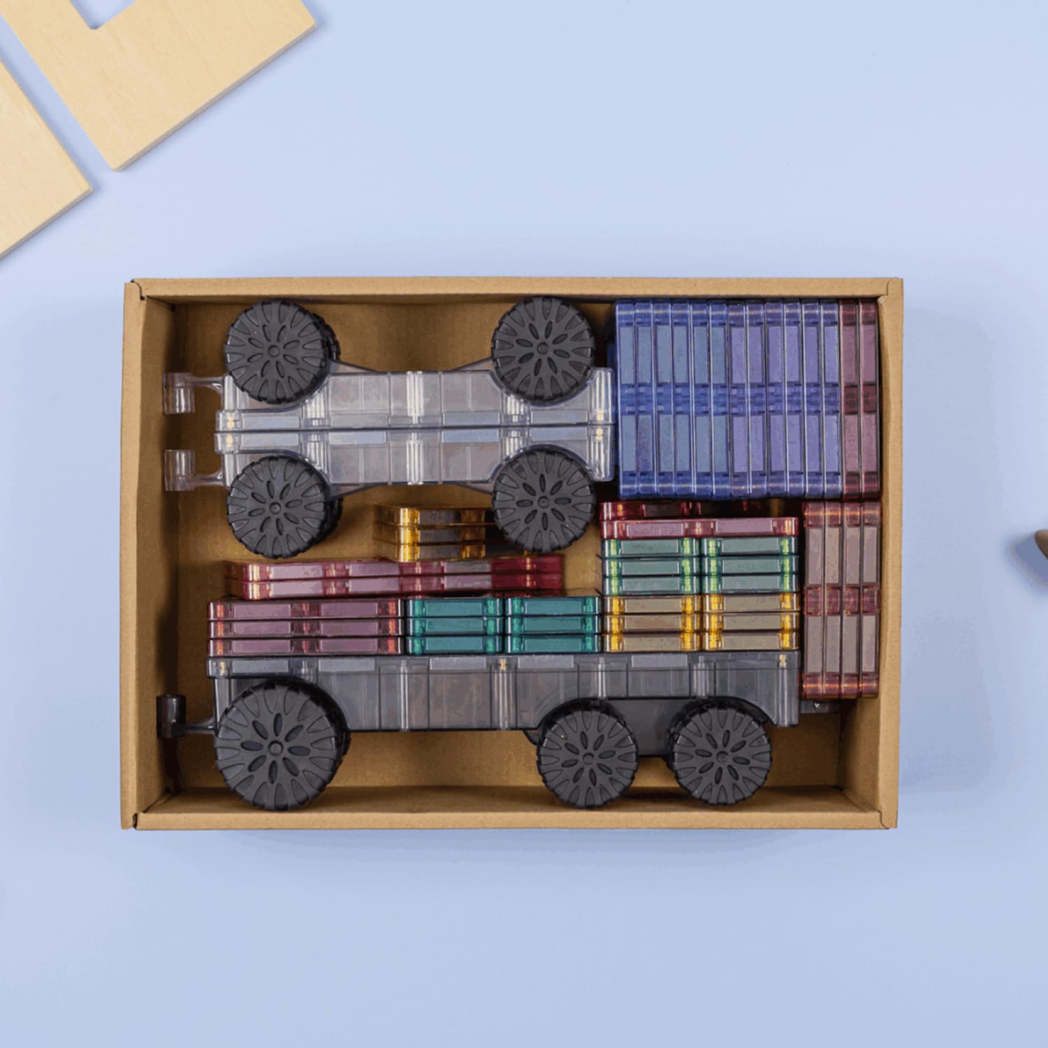 Connetix Magnetic Tiles Pastel Transport Pack, 50 Pieces - Image 4