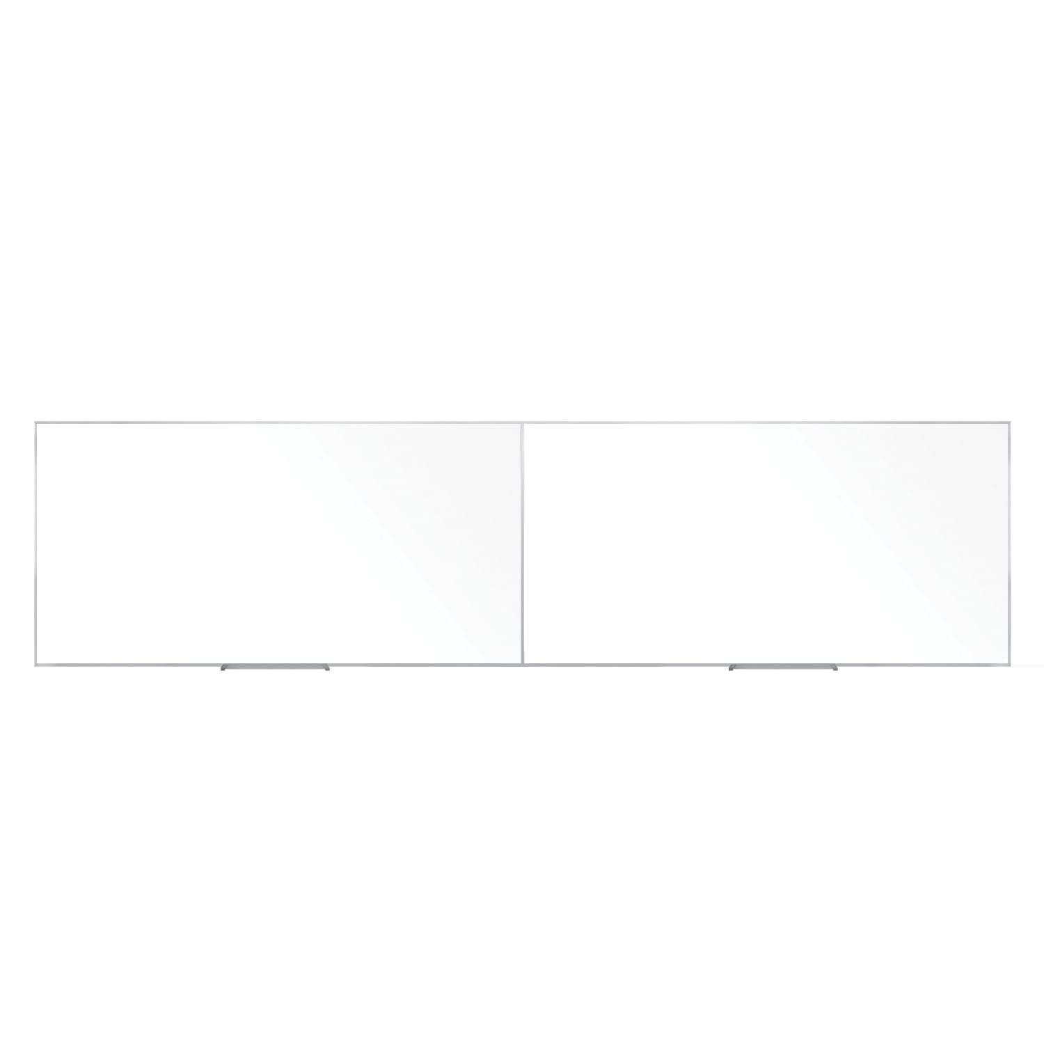 Ghent Magnetic Dry-Erase Whiteboard, Porcelain, 48-1/2in x 193in, White, Satin Aluminum Frame - Image 3