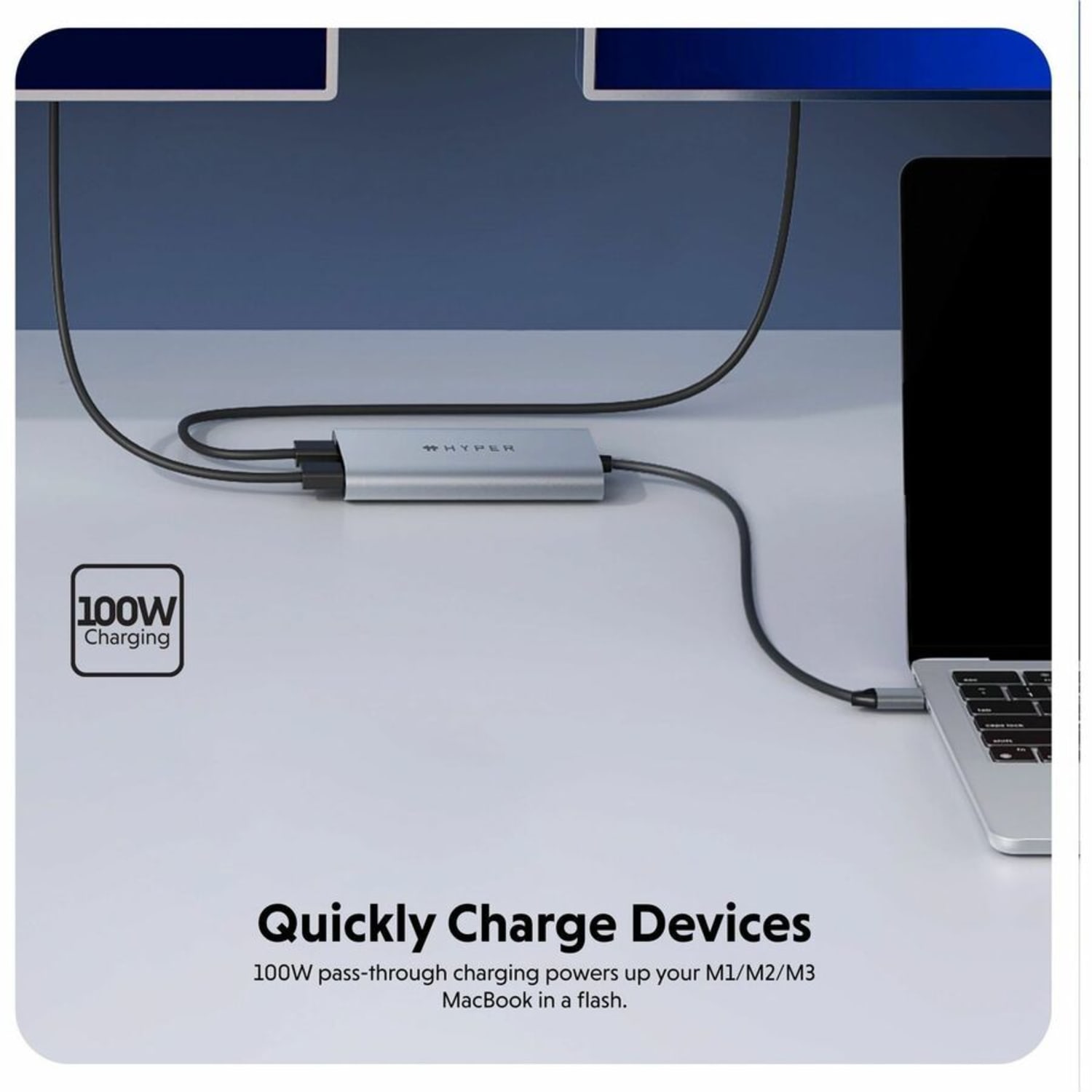 Targus Sanho HyperDrive Dual 4K HDMI 10-In-1 USB-C Hub, Space Gray, HDM1 - Image 6