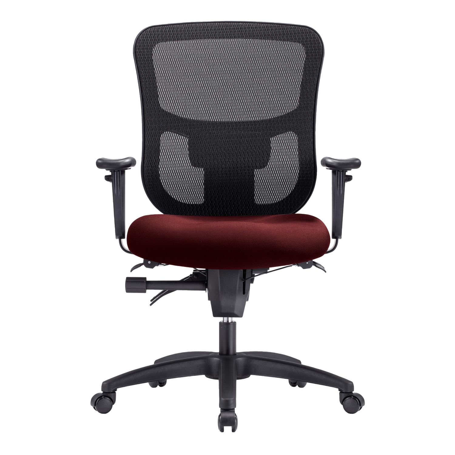 WorkPro 9500XL Series Big Tall Ergonomic MeshPremium Fabric MidBack Chair BlackBurgundy BIFMA Compliant PopularChairscom WorkPro 9500XL Series Big Tall Ergonomic MeshPremium Fabric Mid Back Chair BlackBurgundy BIFMA Compliant PopularChairscom