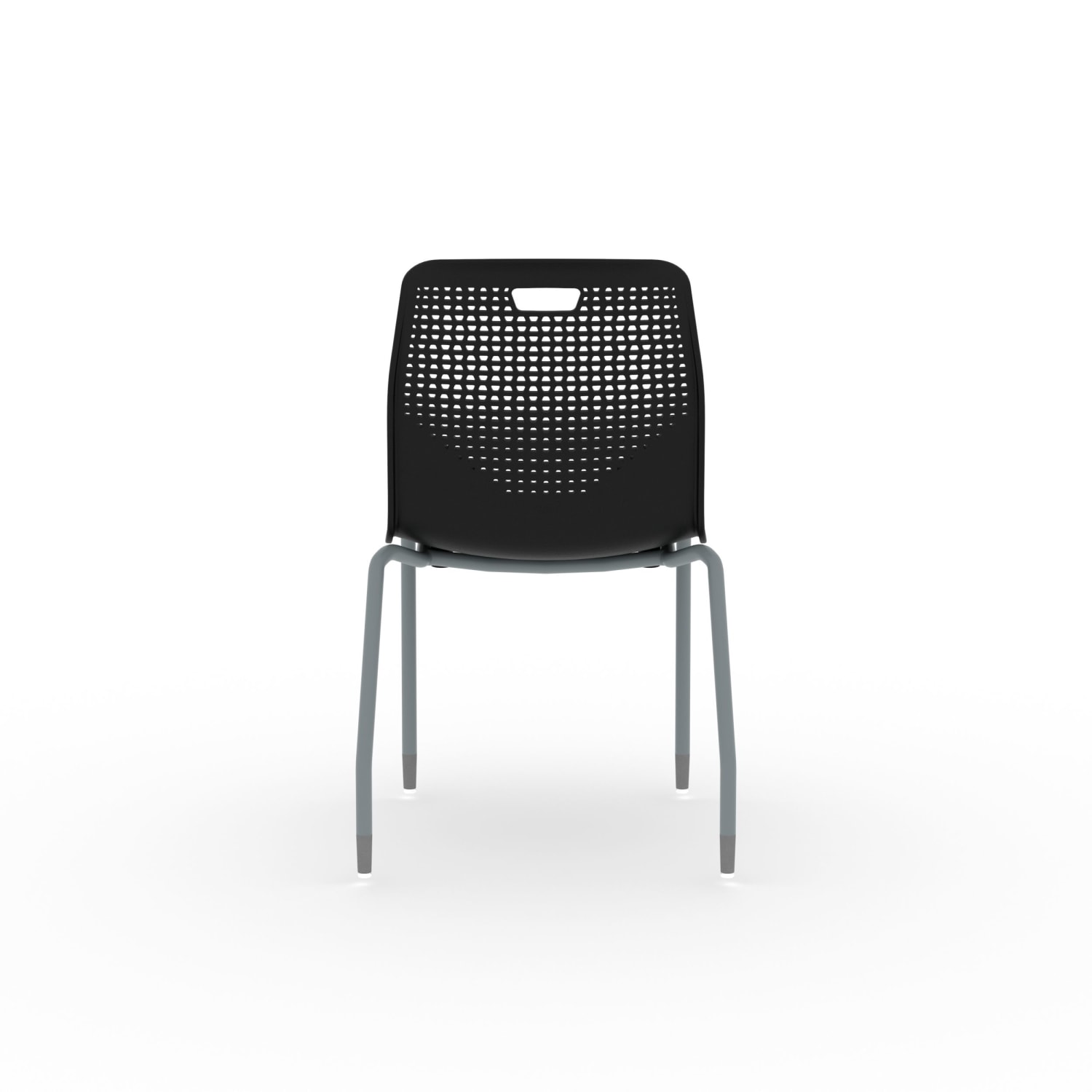 HON Etch 4-Leg Plastic Shell Armless Stacking Chairs, Regatta/Textured Titanium, Set Of 2 Chairs - Image 5