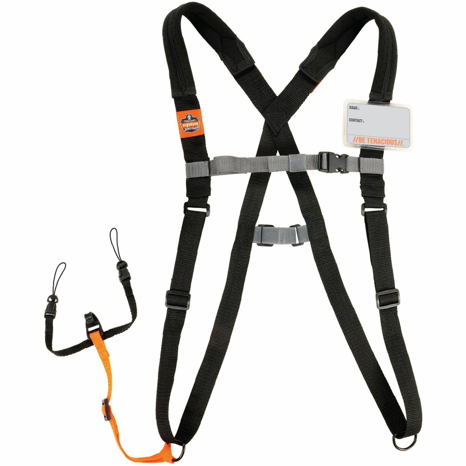 Ergodyne Squids 3138 Barcode Scanner Harness And Lanyard, Large, Black - Image 4