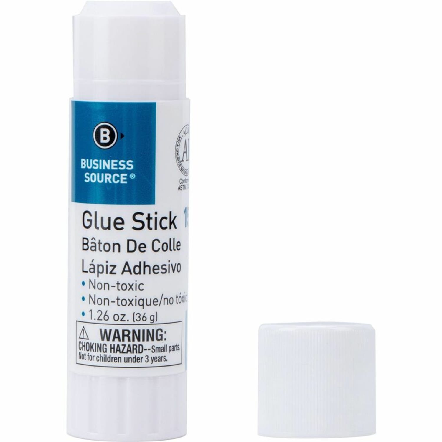Business Source Glue Stick - 1.26 oz - 1 Each - White - Image 3