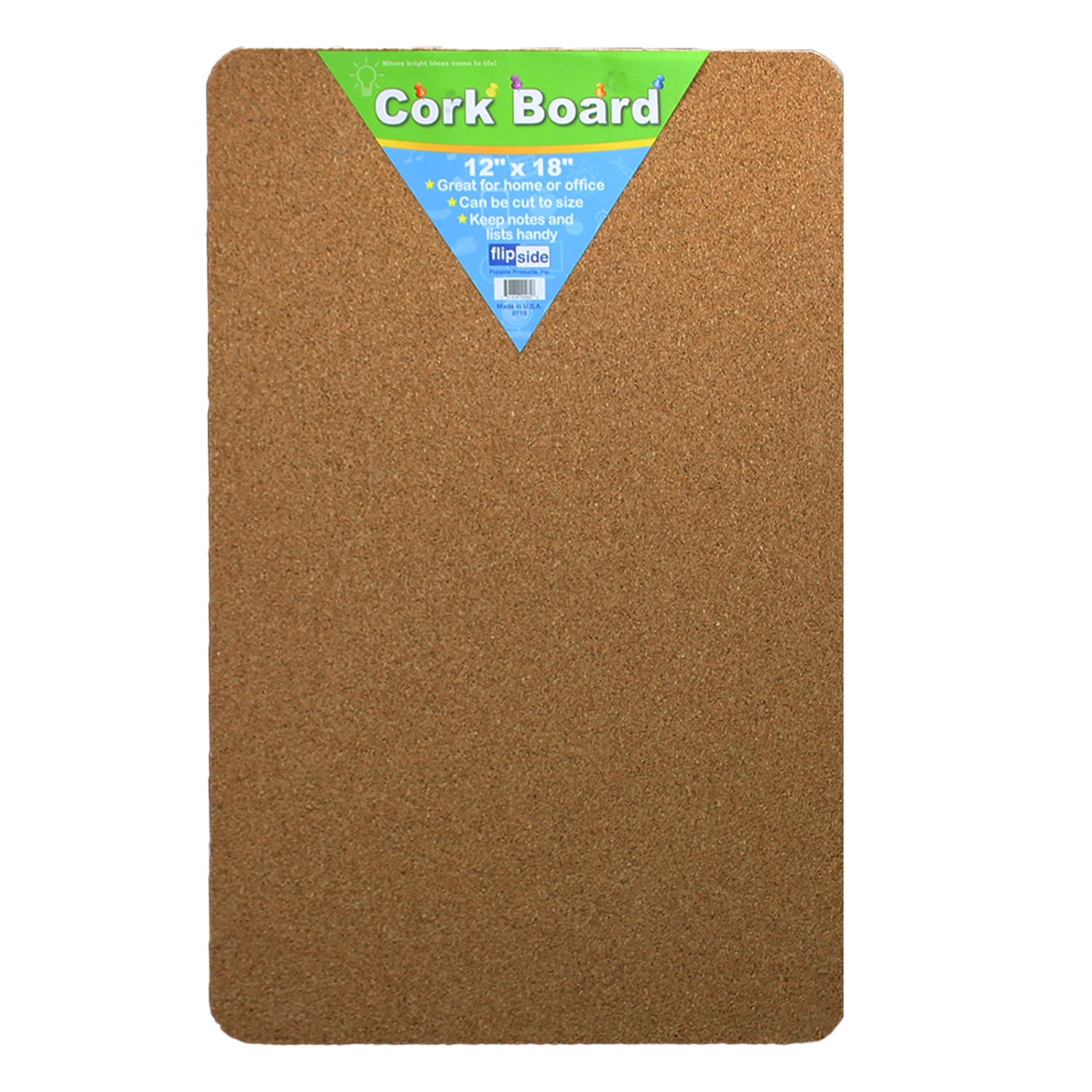 Flipside Cork Bulletin Boards, 18inH x 12inW x 1/2inD, Natural, Pack Of 6 Boards - Image 5