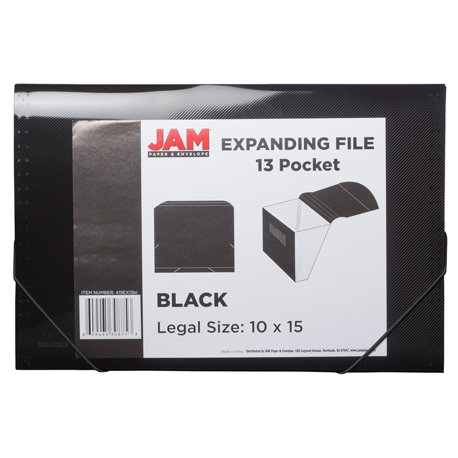 JAM Paper Legal Size Expanding File, 8in Expansion, 8-1/2in x 14in, Black - Image 4