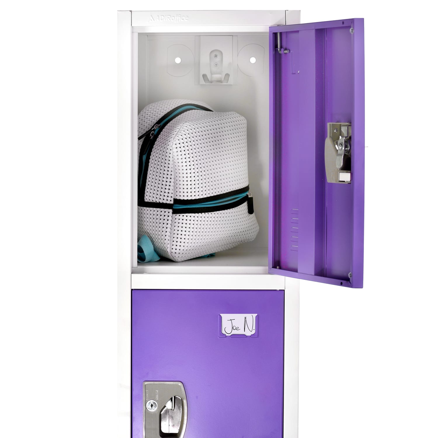 Alpine AdirOffice 4-Tier Steel Locker, 72inH x 12inW x 12inD, Purple - Image 6