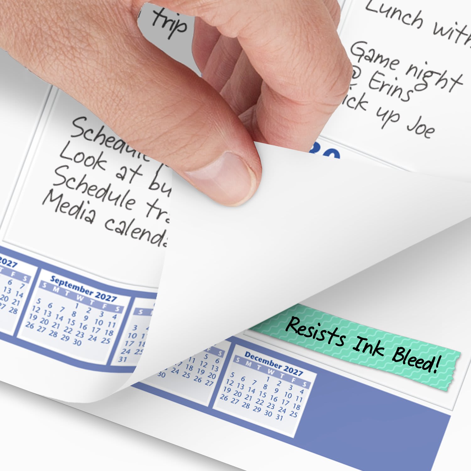 AT-A-GLANCE 2027 Monthly Desk Pad Calendar, Blue and Gray, Standard, 21 3/4in x 17in - Image 4