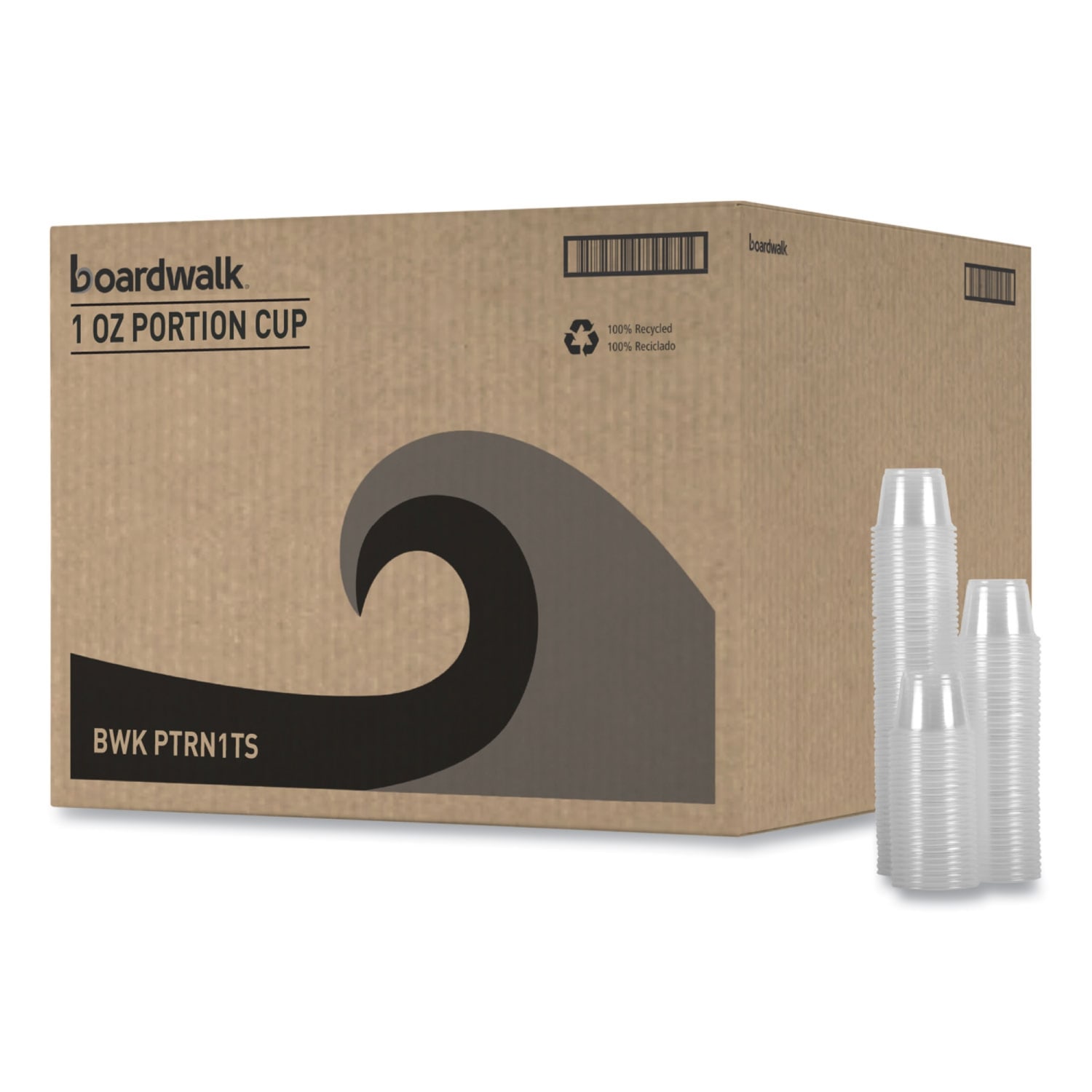 Boardwalk Souffle/Portion Cups, 1 Oz, Clear, 20 Cups Per Sleeve, Carton Of 125 Sleeves - Image 3