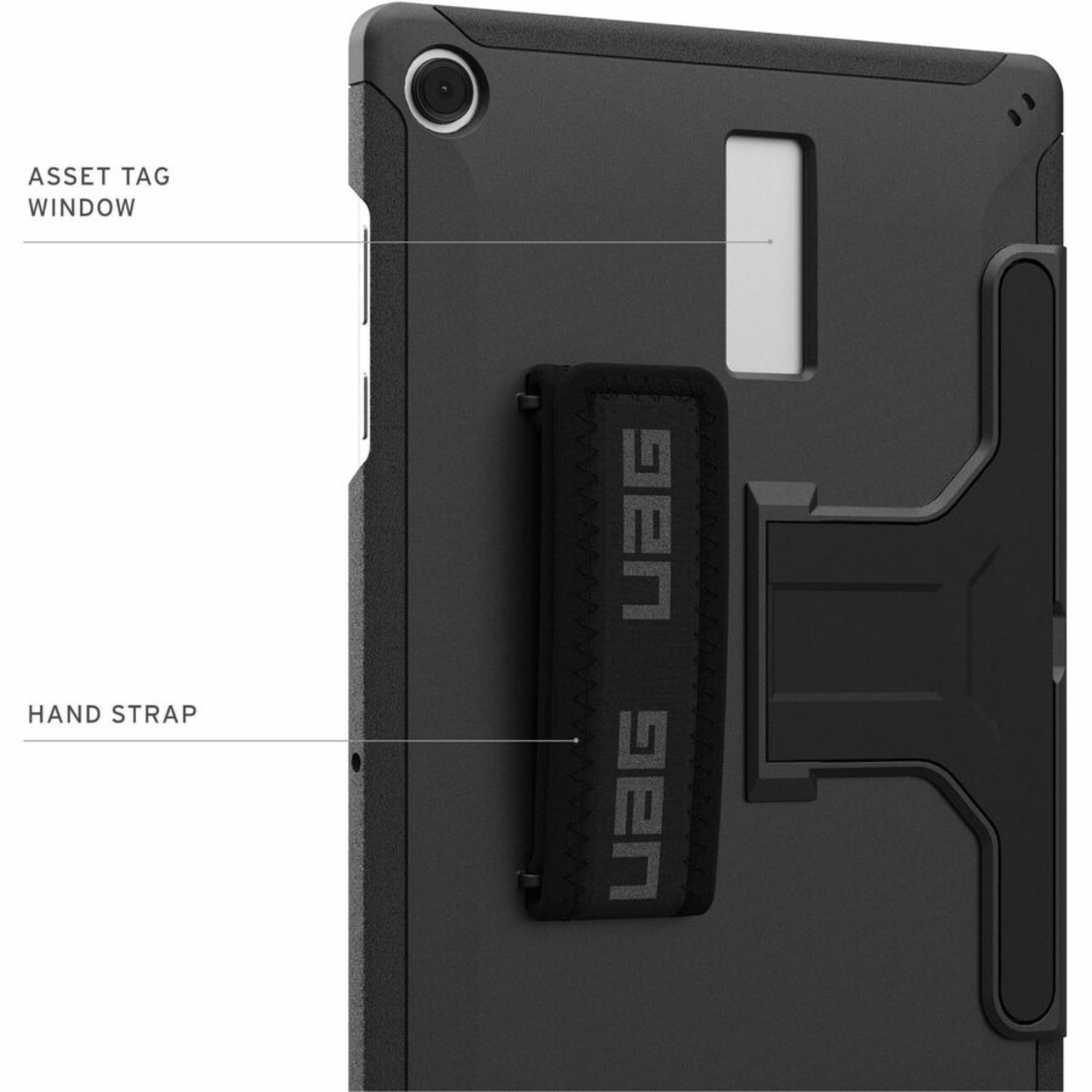 Urban Armor Gear Scout Rugged Carrying Case for 11in Samsung Galaxy Tab A11+ Tablet - Black - Hand Strap - Image 4