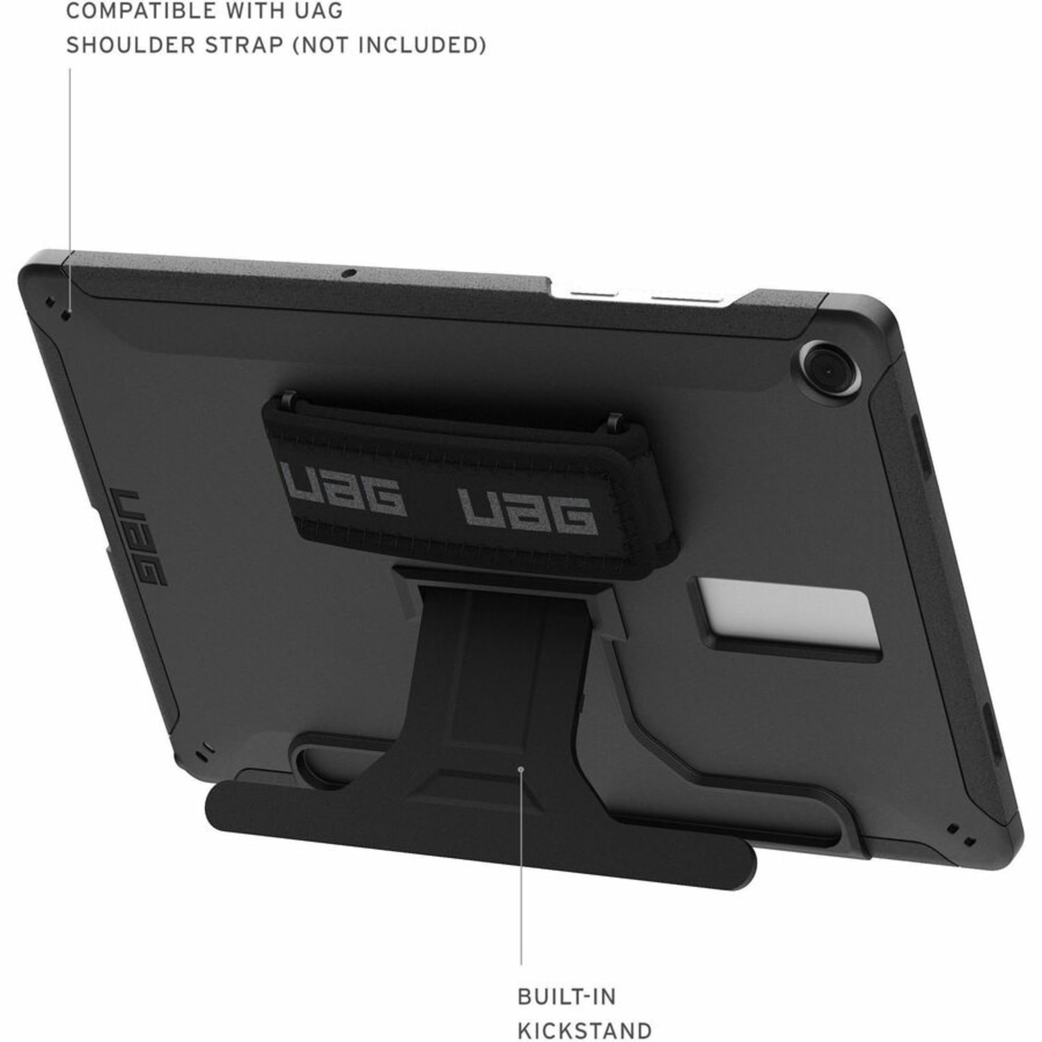 Urban Armor Gear Scout Rugged Carrying Case for 11in Samsung Galaxy Tab A11+ Tablet - Black - Hand Strap - Image 6