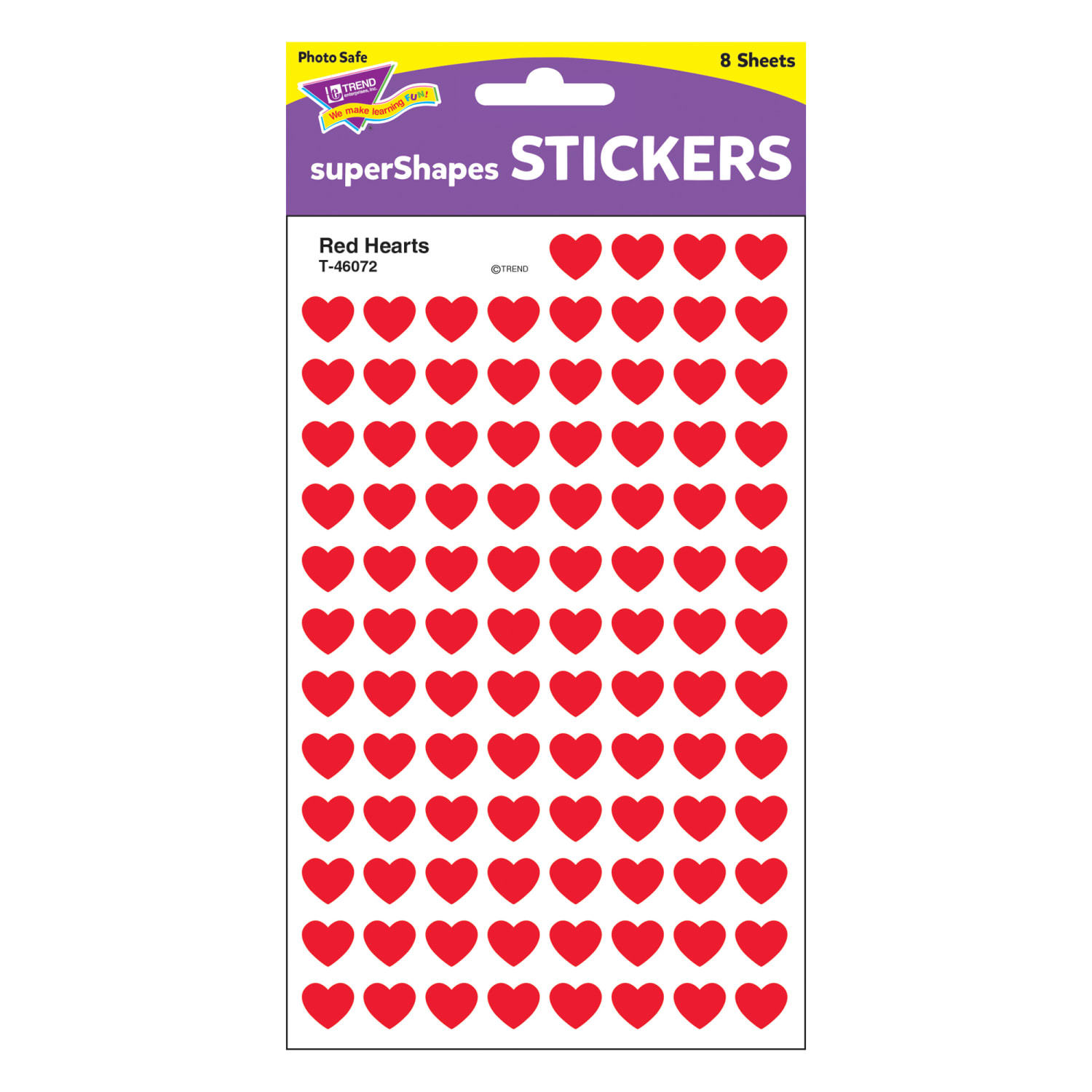 TREND Red Hearts superShapes Stickers, 800 Per Pack, 6 Packs - Image 4