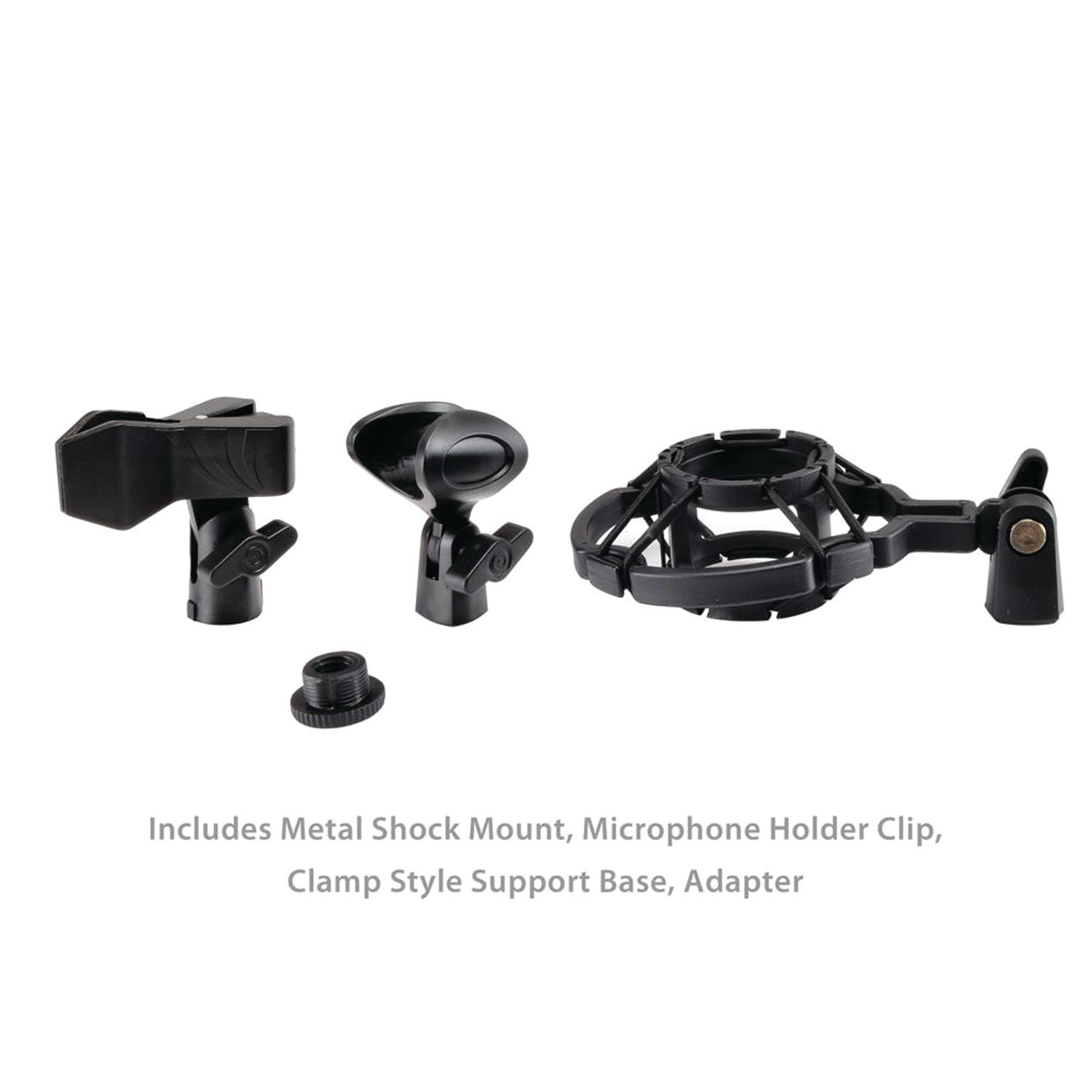 Pyle Universal Table Clamp Boom Shock Microphone Mount, Black - Image 3
