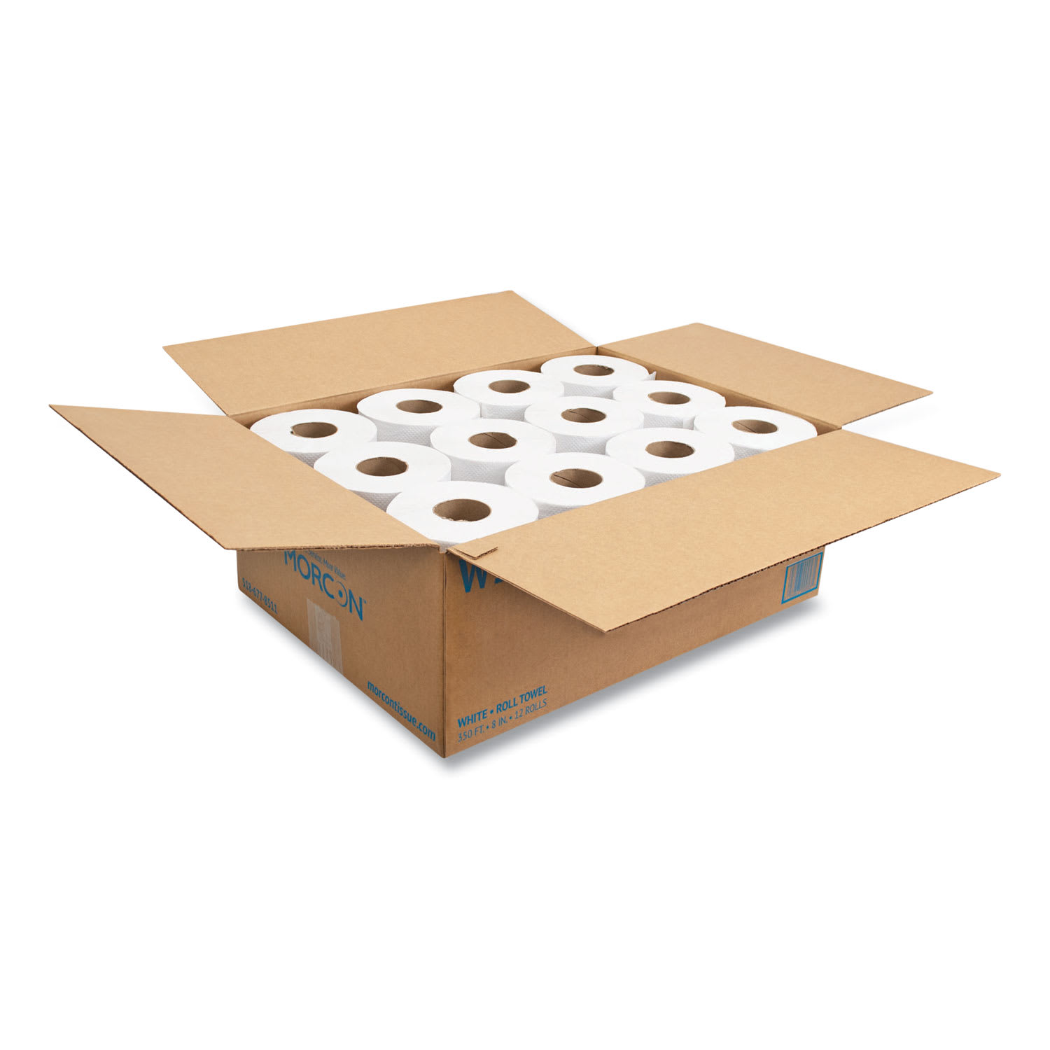 Morcon Tissue Morsoft Universal Roll Towels, 1-Ply, 8in x 350 ft, White, 12 Rolls/Carton - Image 4