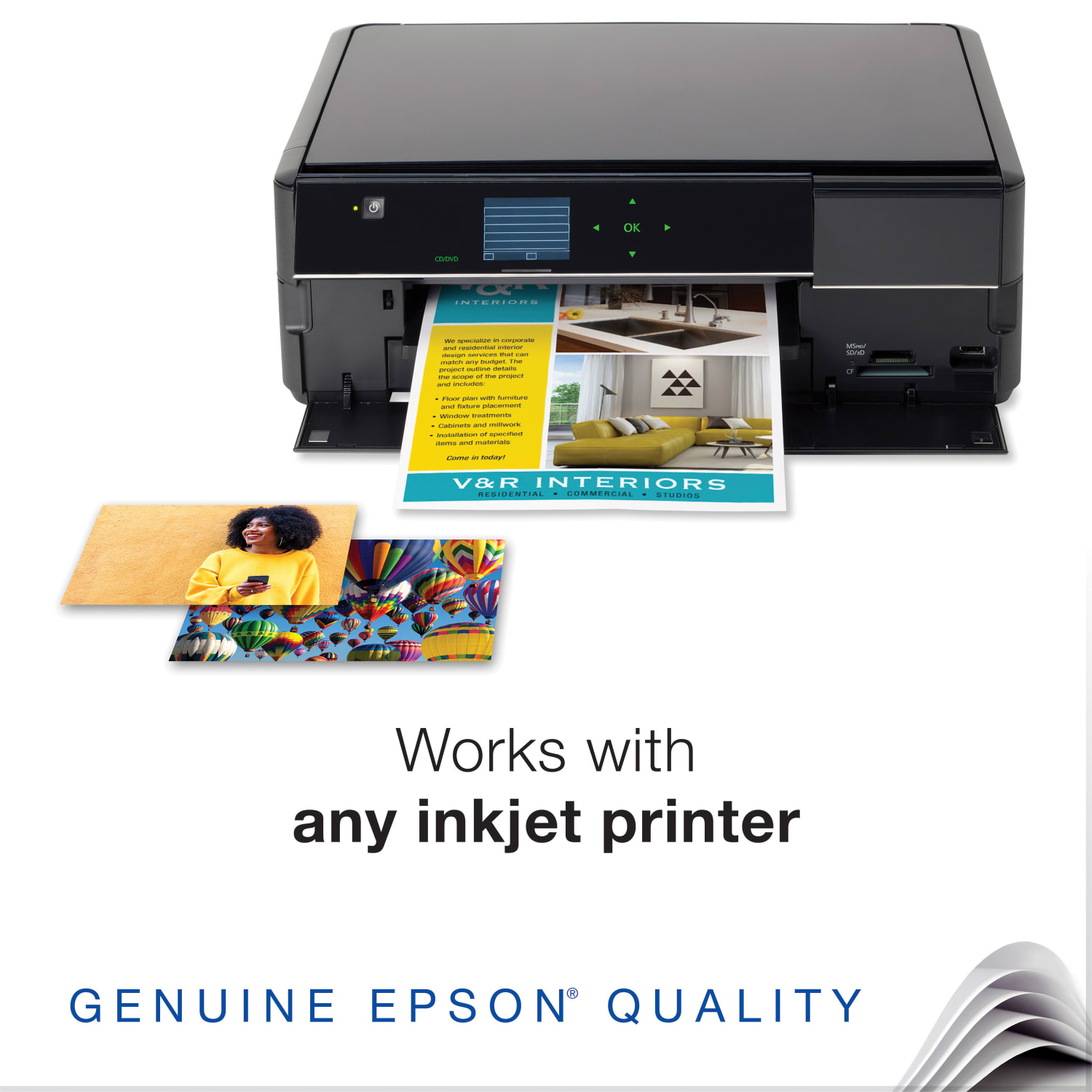 Epson Brochure & Flyer Paper, White, Letter (8.5in x 11in), 150 Sheets Per Pack, 48 Lb, 97 Brightness - Image 4