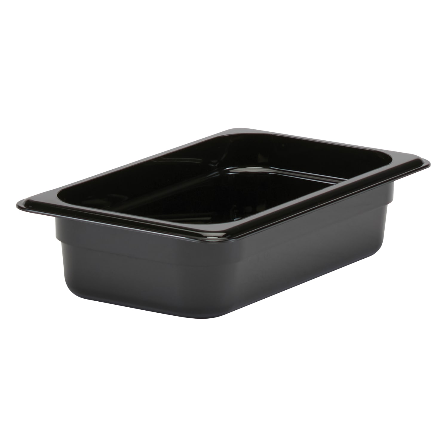 Cambro Camwear GN 1/4 Size 2in Food Pans, 2inH x 6-3/8inW x 10-1/2inD, Black, Set Of 6 Pans