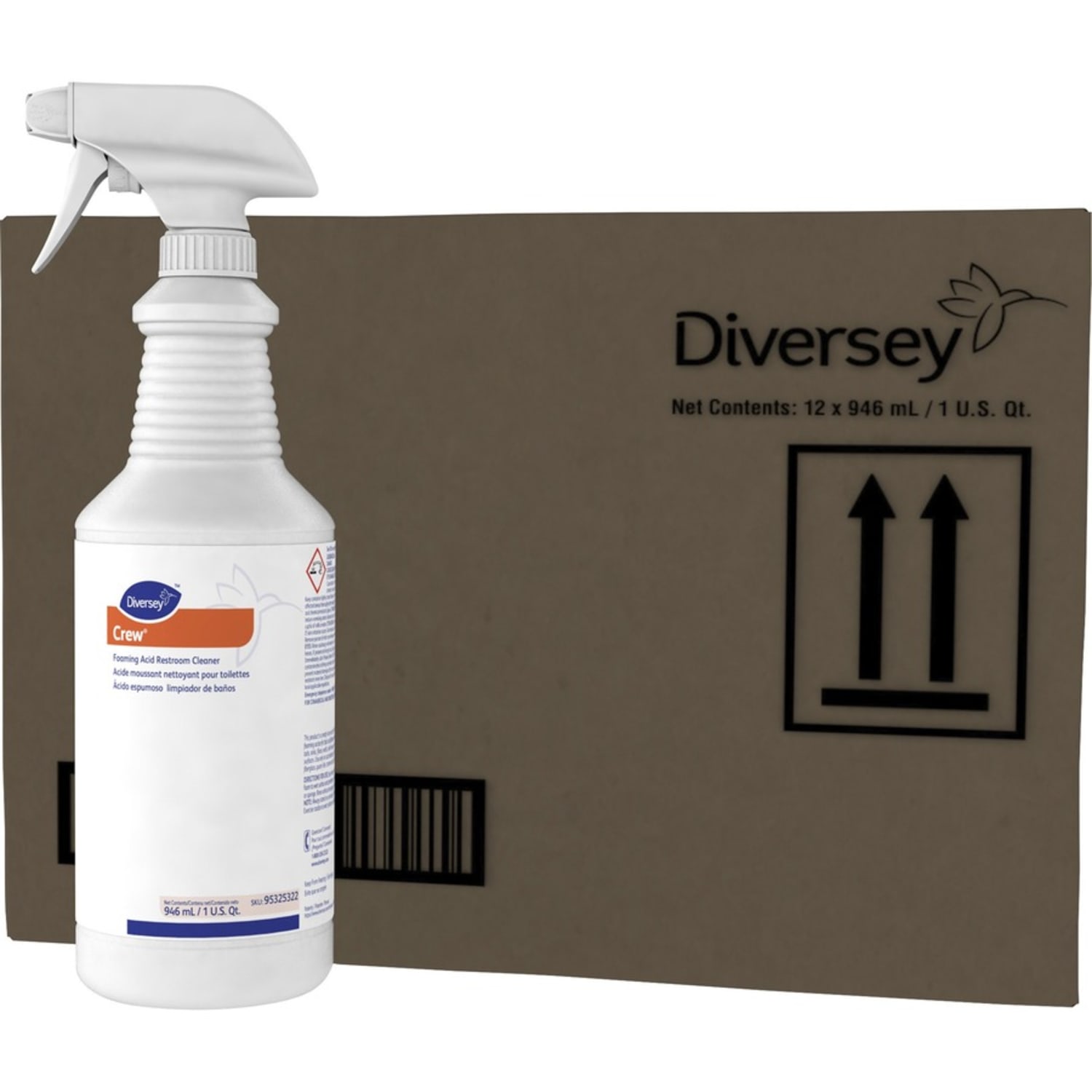 Diversey Foaming Acid Restroom Cleaner, Fresh Scent, 32 Oz Bottle, Case Of 12 - Image 6