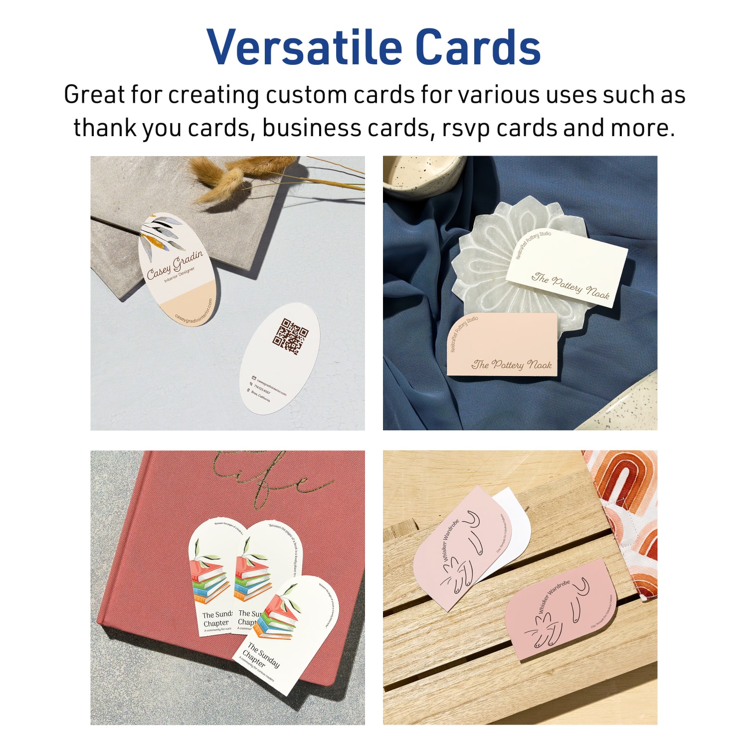 Avery Print-To-The-Edge Business Cards With Sure Feed Technology, 2inx3-1/2in Leaf, Matte White, Pack Of 400 - Image 5