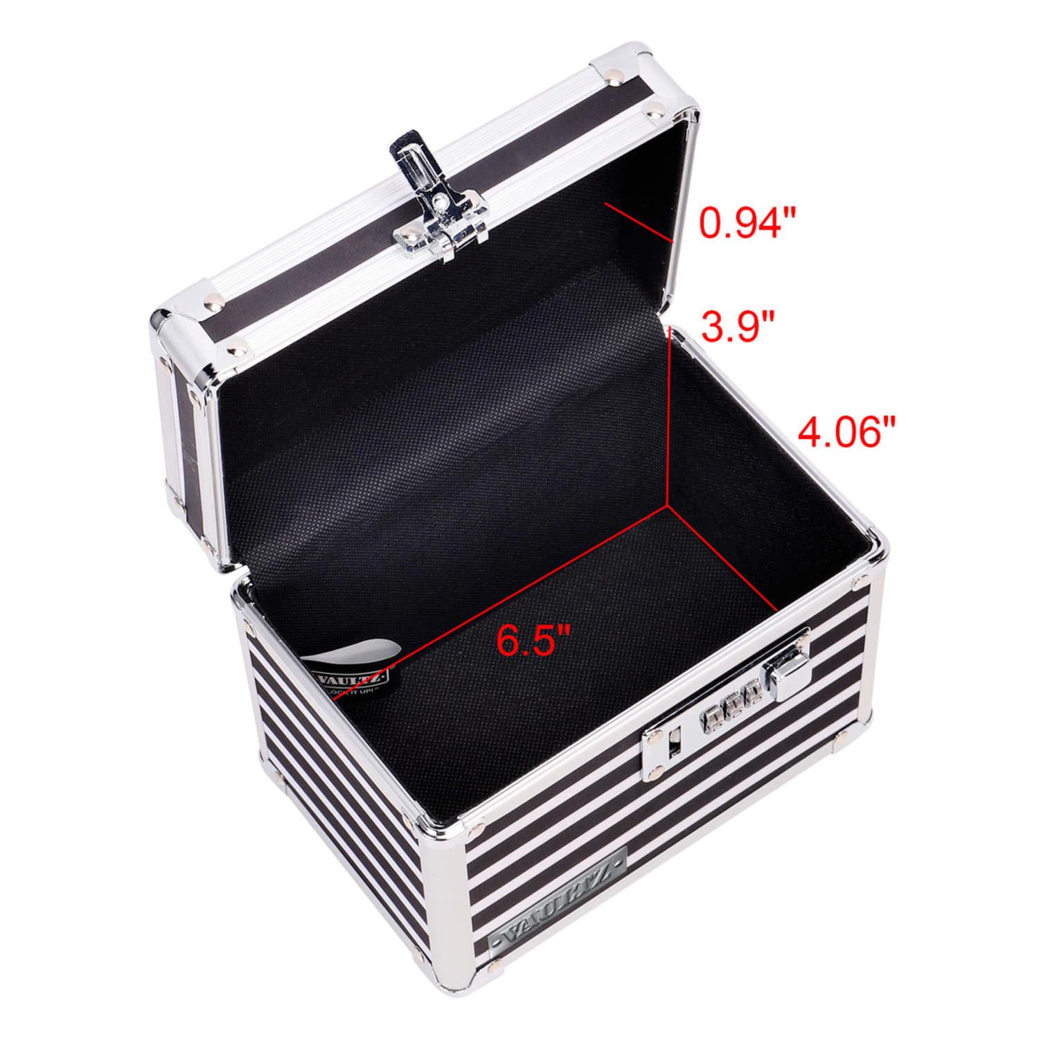 Vaultz Medicine Box, 5-1/4inH x 4-1/2inW x 6-3/4inL, Stripes - Image 5