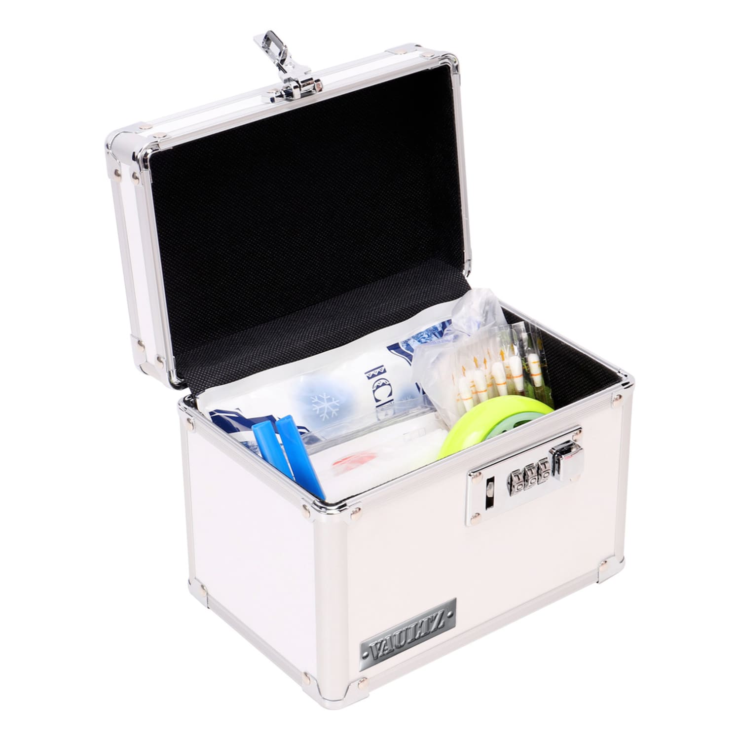 Vaultz Medicine Box, 5-1/4inH x 4-1/2inW x 6-3/4inL, White - Image 4