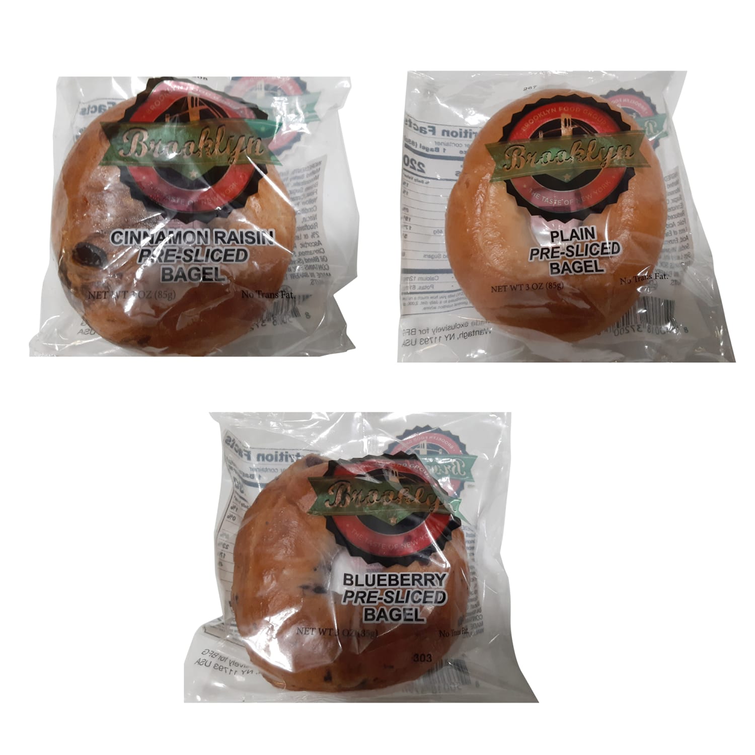 Brooklyn Food Group, Bagels Variety Pack, 24 Pack, 3 oz