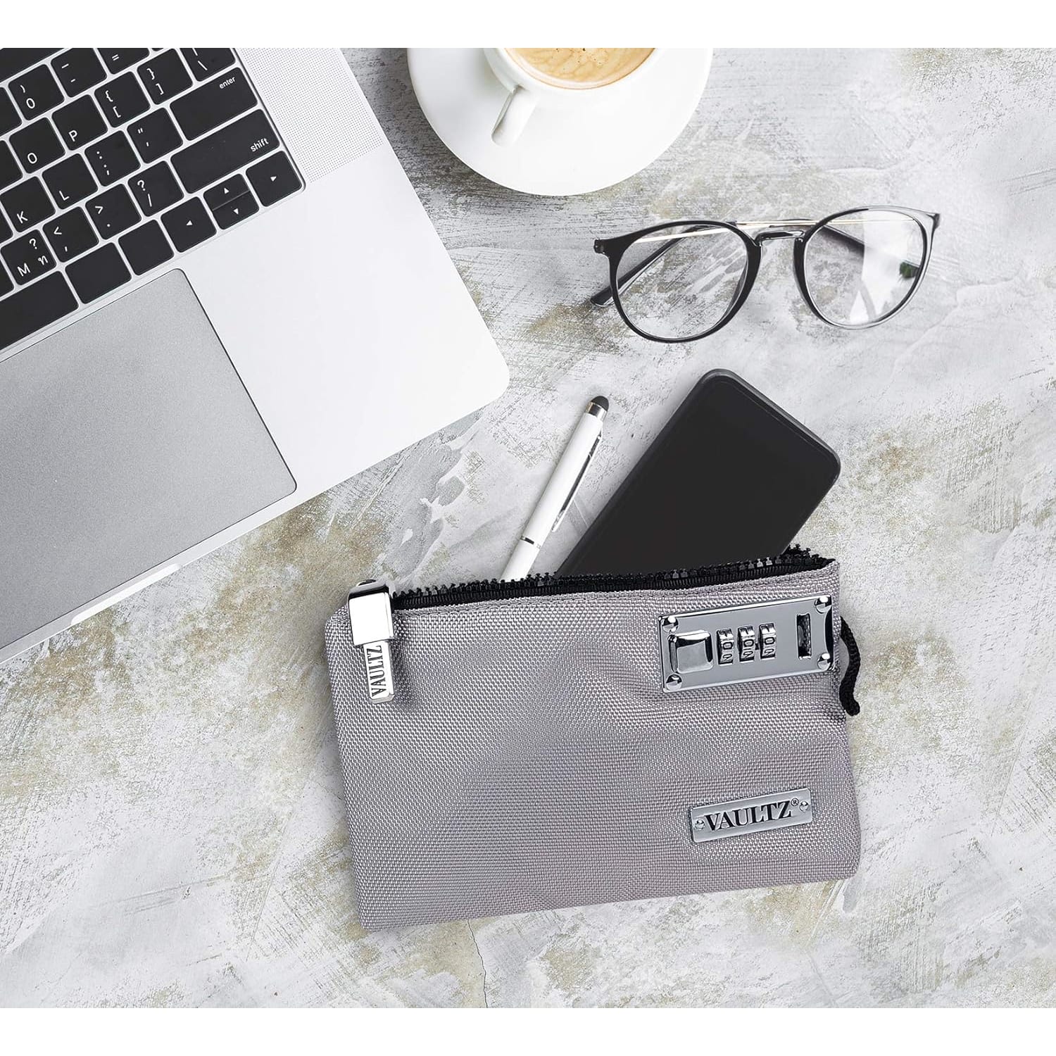 Vaultz Accessories Pouch, 7in x 10in, Gray - Image 6