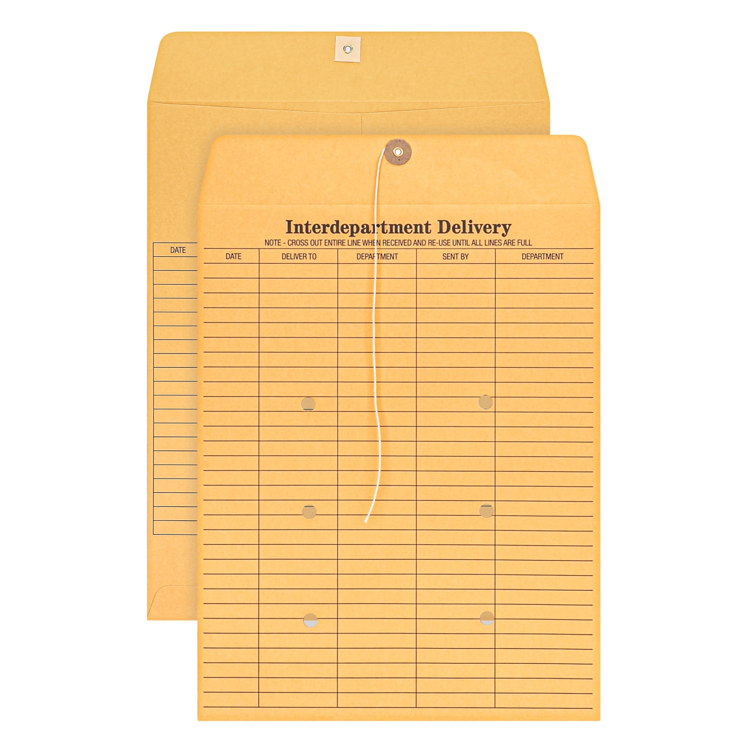 Office Depot Brand Interdepartment Envelopes, 10in x 13in, Brown Kraft, Box Of 100