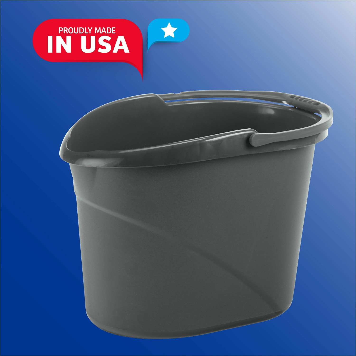 O-Cedar Easy Pour Bucket - 3 gal - Splash Resistant, Durable, Handle - Plastic - Gray - 1 Each - Image 3