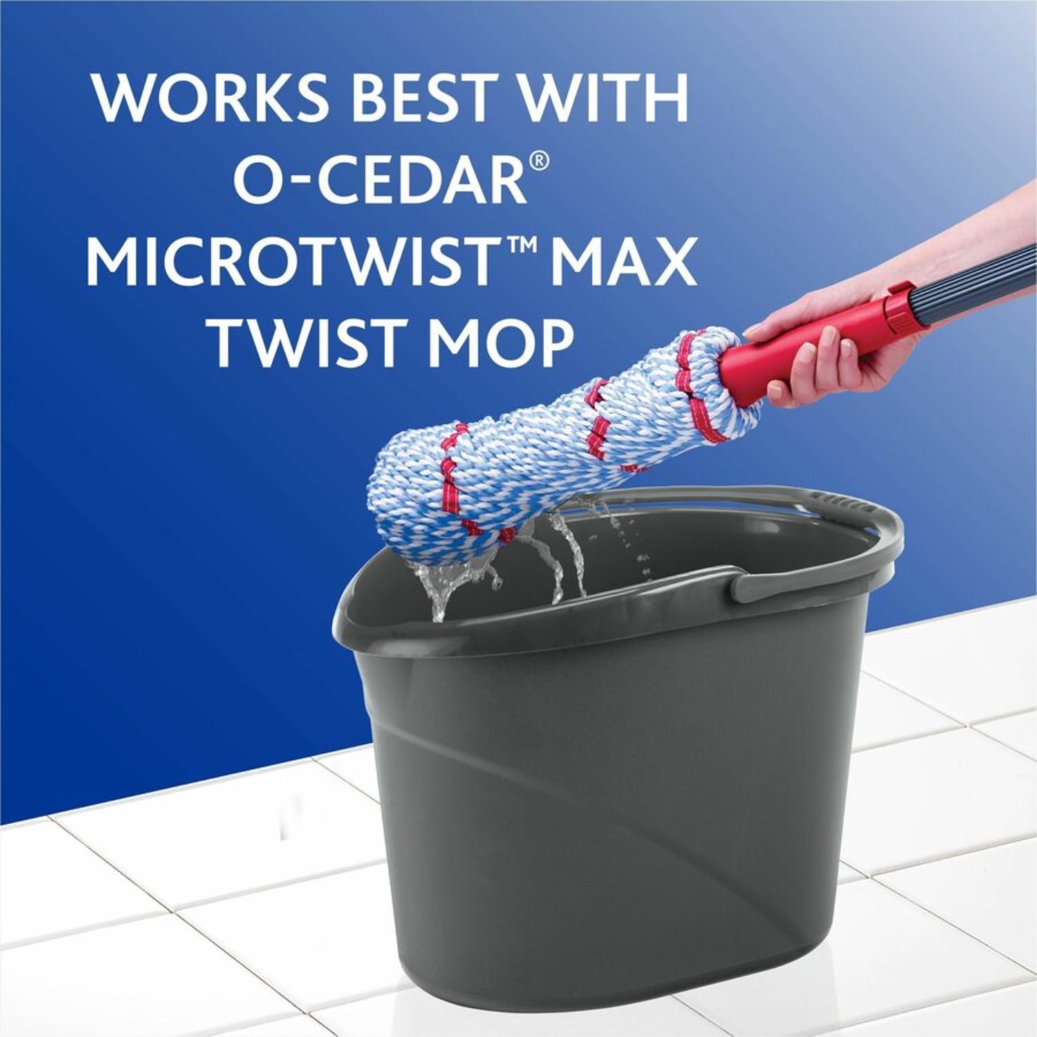 O-Cedar Easy Pour Bucket - 3 gal - Splash Resistant, Durable, Handle - Plastic - Gray - 1 Each - Image 6