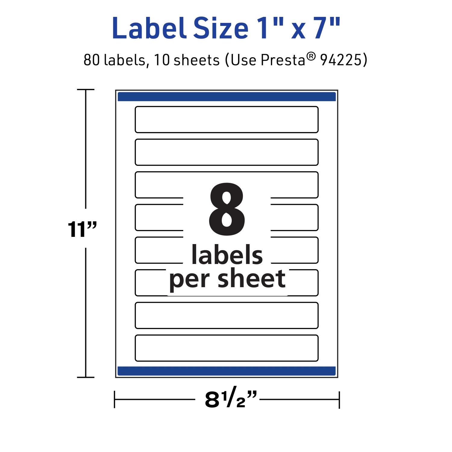 Avery Print-To-The-Edge TrueBlock Labels With Sure Feed, 94225-TWMP10, Rectangle, 1in x 7in, Matte White, Pack Of 80 - Image 6