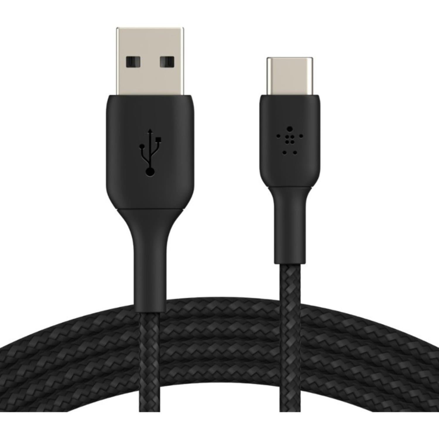Belkin BoostCharge Braided USB-C to USB-A Cable (2 meter/6.6 foot, Black) - 6.6 ft USB/USB-C Data Transfer Cable  - CAB002BT2MBK - Image 6