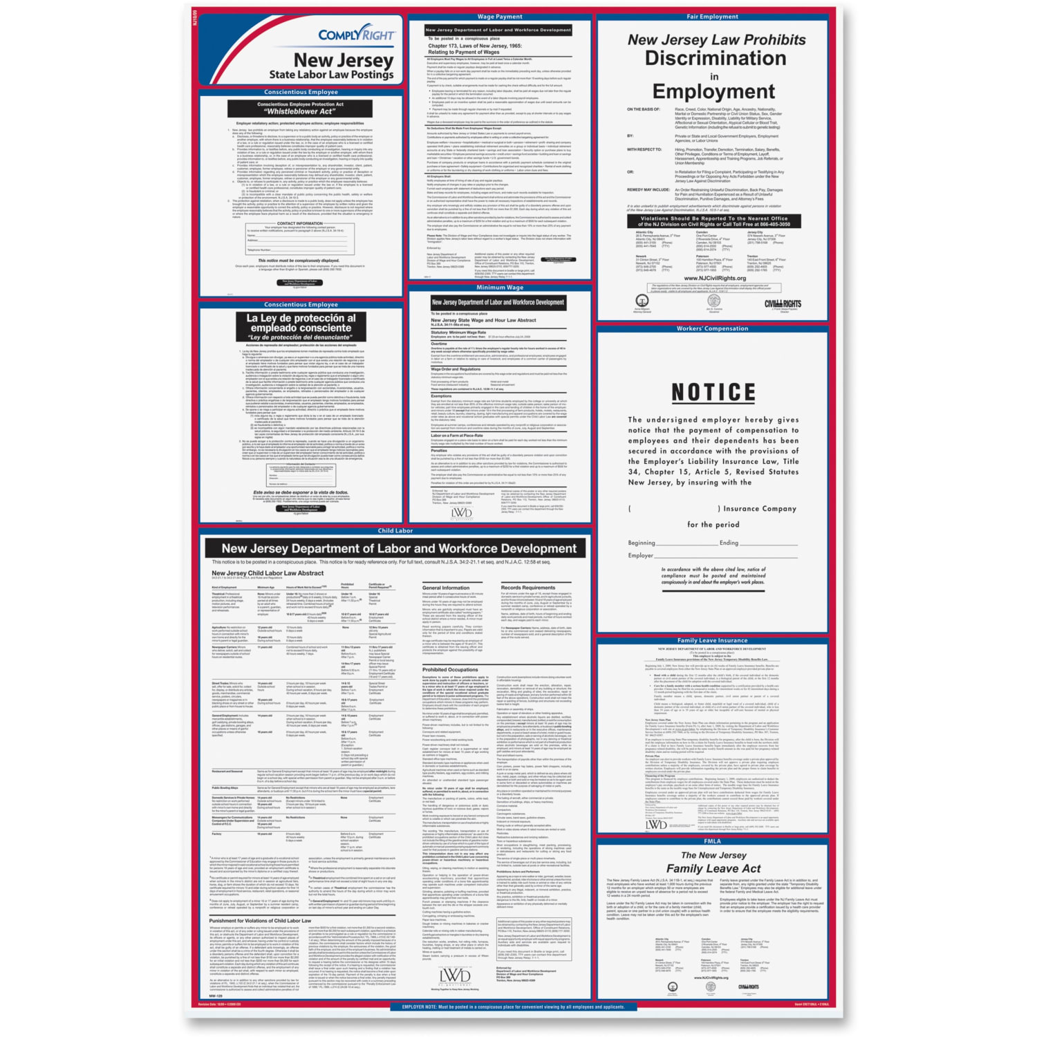 ComplyRight State Labor Law Poster, English, New Jersey - Image 3