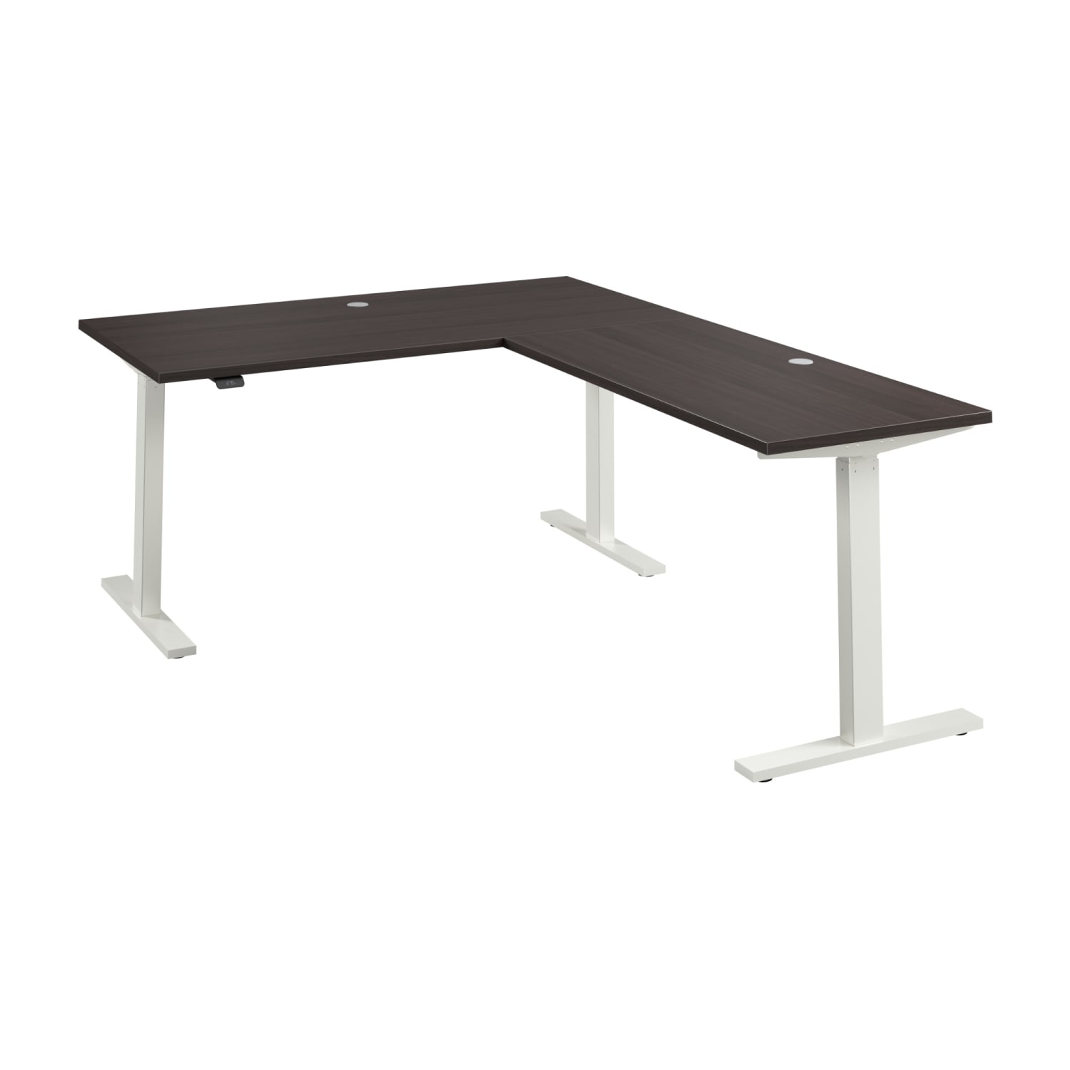 Bush Business Furniture Move 60 Series 60inW Height Adjustable L Shaped Standing Desk, Storm Gray/White Powder Coat, Standard Delivery - Image 6