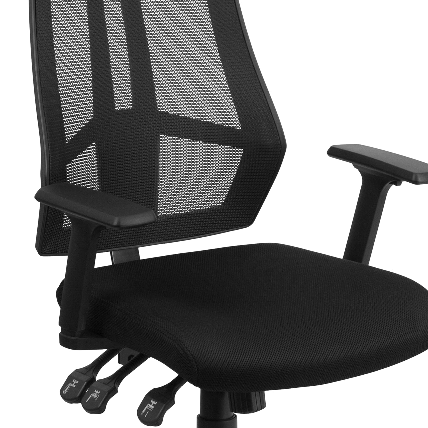 Flash Furniture High Back Mesh Multifunction Swivel Ergonomic Task Office Chair with Adjustable Arms Black PopularChairscom