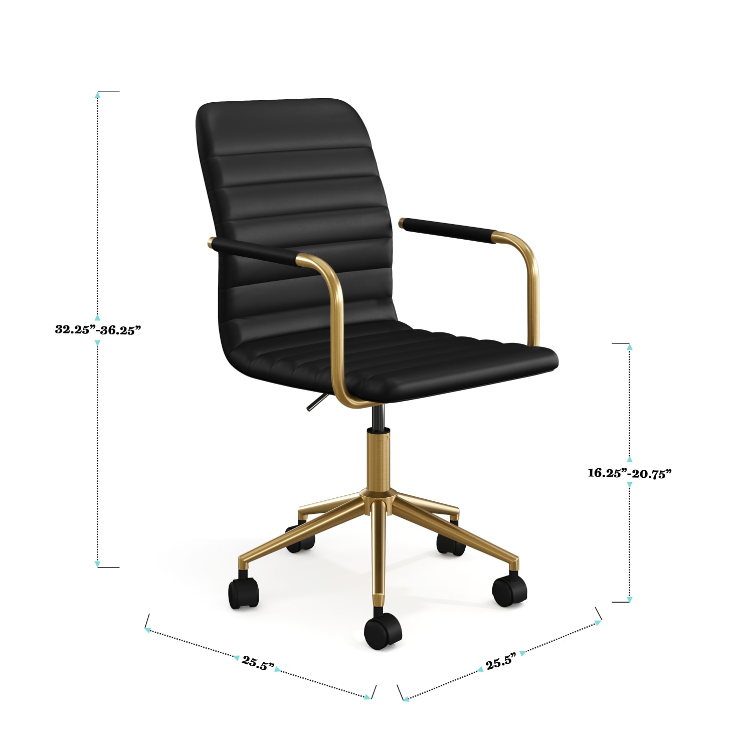Martha Stewart Taytum Upholstered Office Chair Black Faux LeatherPolished Brass Frame PopularChairscom Martha Stewart Taytum Upholstered Office Chair Black Faux LeatherPolished Brass Frame PopularChairscom